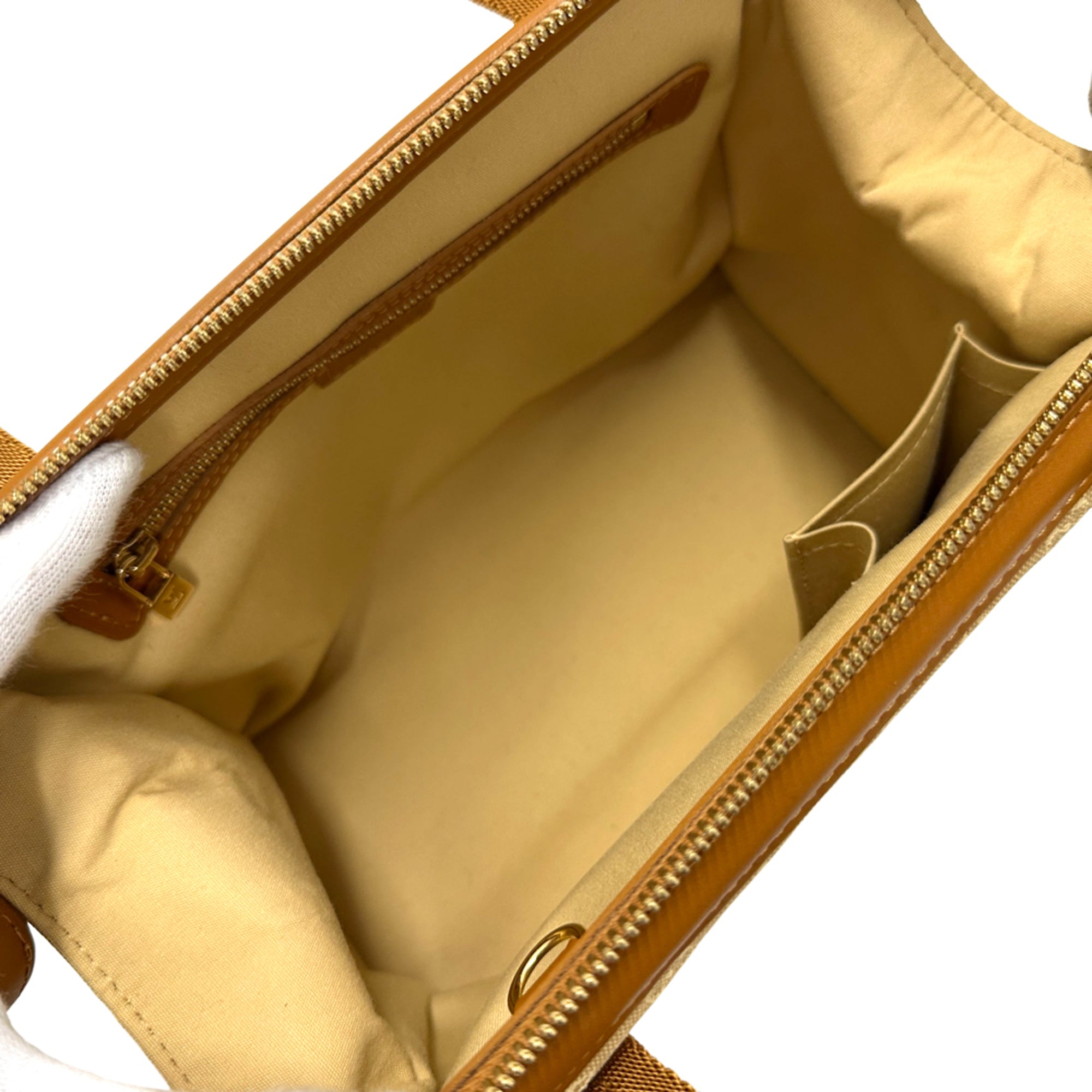 Louis Vuitton Beige Brown Monogram Mini Canvas Handbag (Pre-Owned)