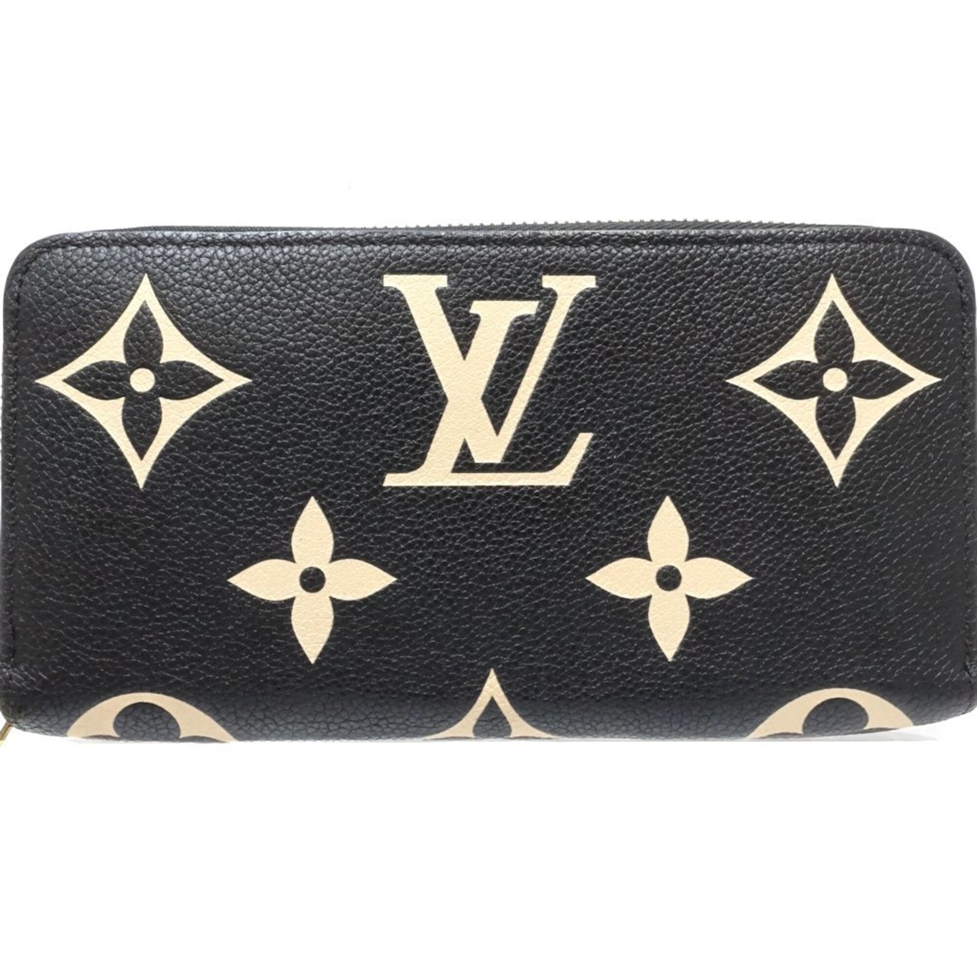 Louis Vuitton Monogram Cream Noir Monogram Empreinte Long Wallet (Bi-Fold) (Pre-Owned)