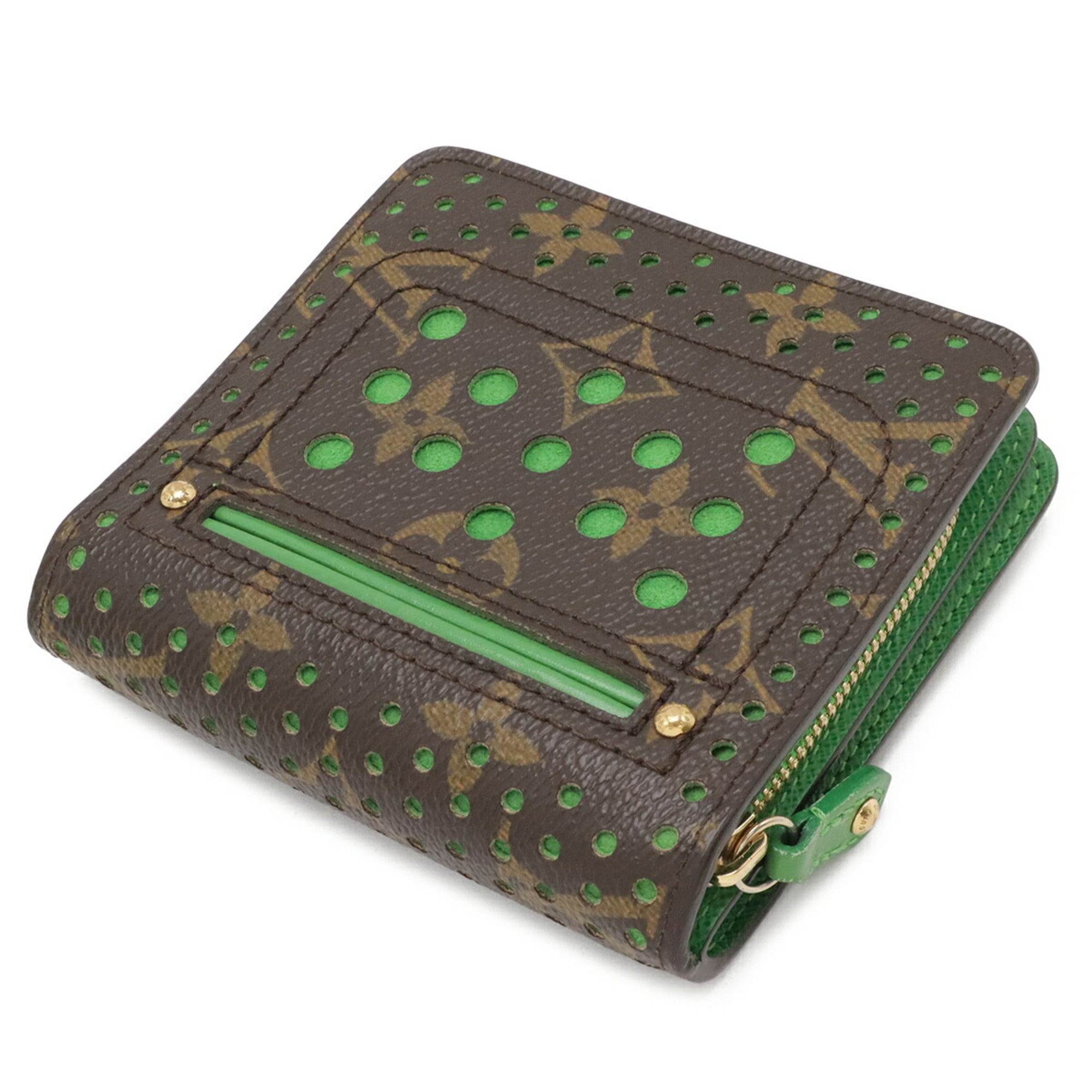 Louis Vuitton Green Monogram Vert Monogram Perforated Wallet (Bi-Fold) (Pre-Owned)