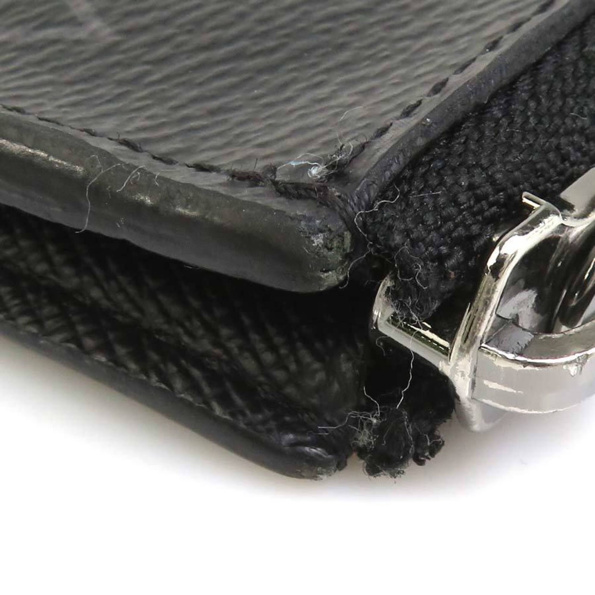 Louis Vuitton Black Gray Monogram Eclipse Monogram Eclipse Coin Purse/Coin Case (Pre-Owned)