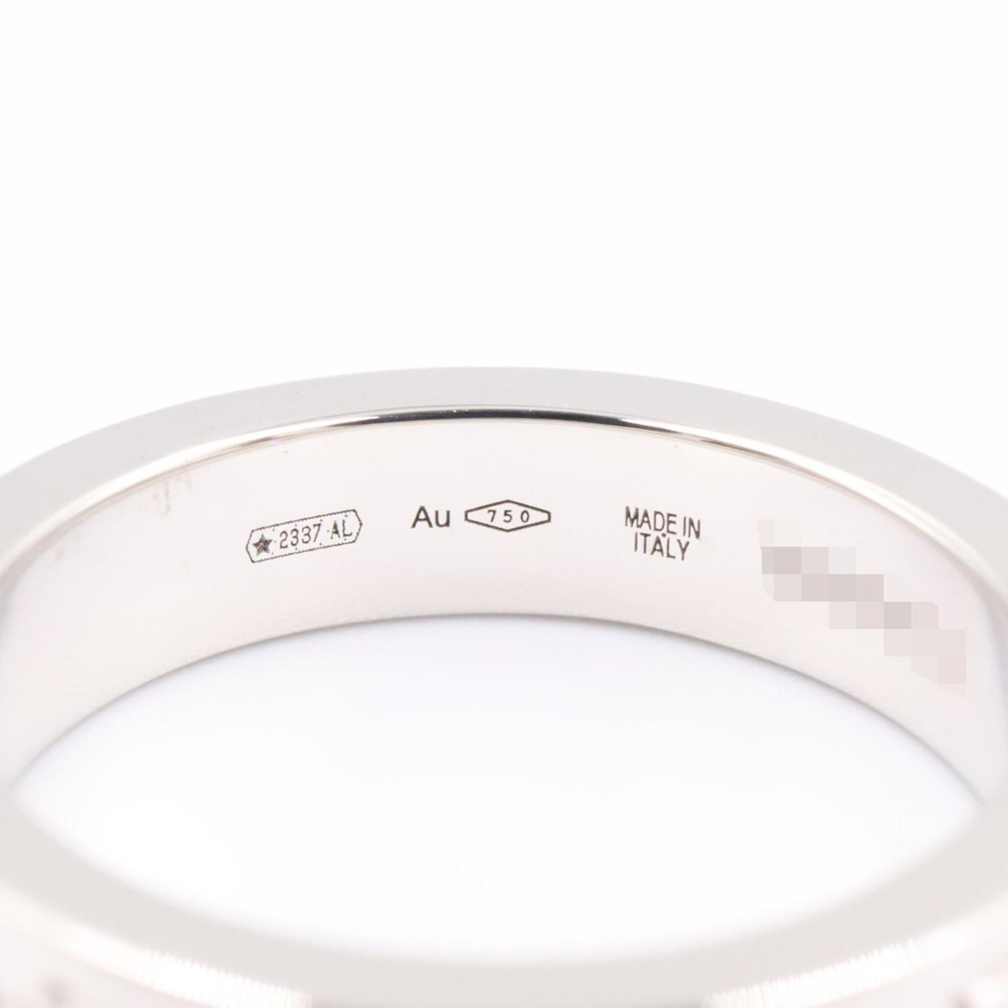 Bvlgari Silver Clear White Gold (18K) Band Ring (Pre-Owned)