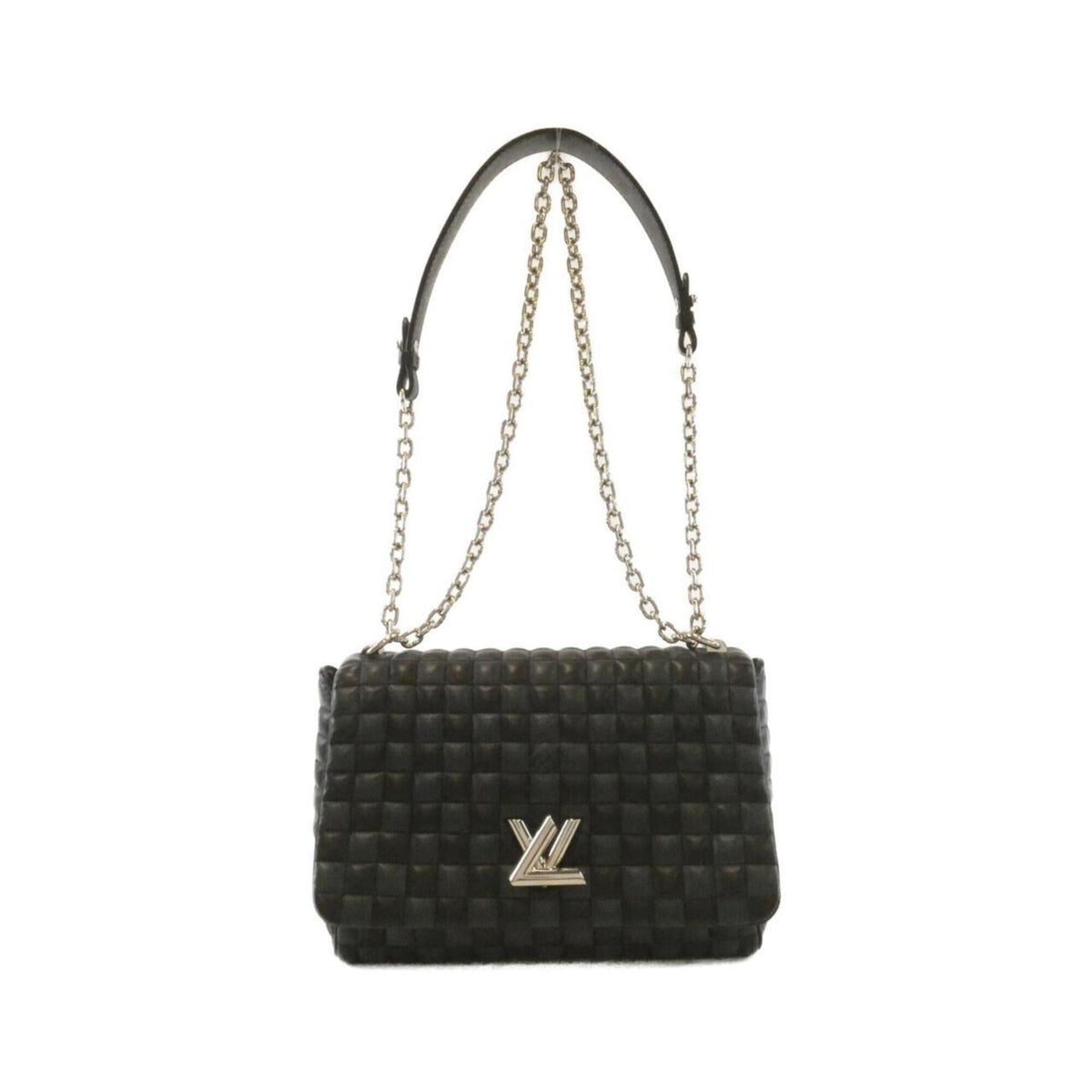 Louis Vuitton Black Damier Cobalt Leather Shoulder Bag (Pre-Owned)