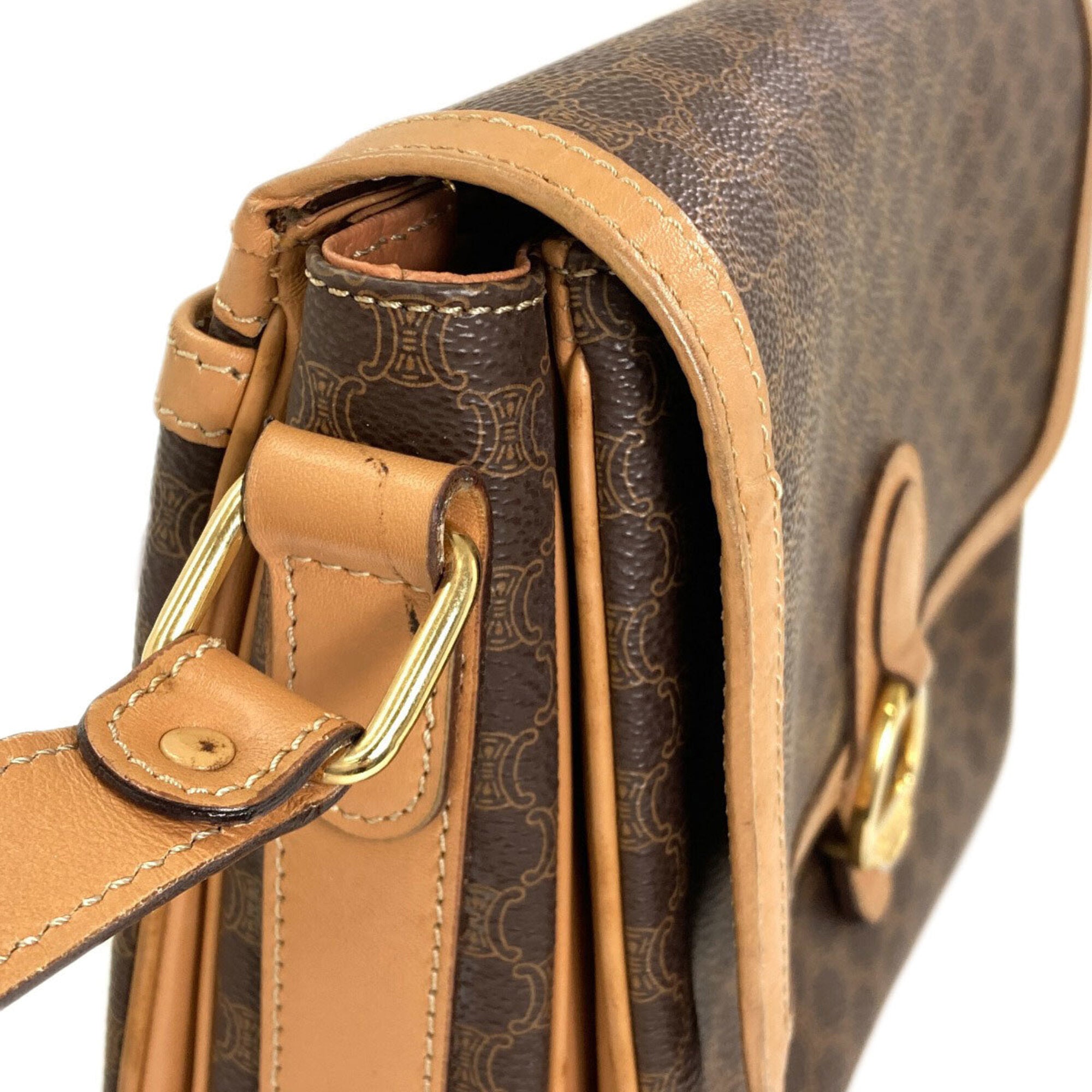 Celine Macadam Brown Pvc Shoulder Bag (Pre-Owned)