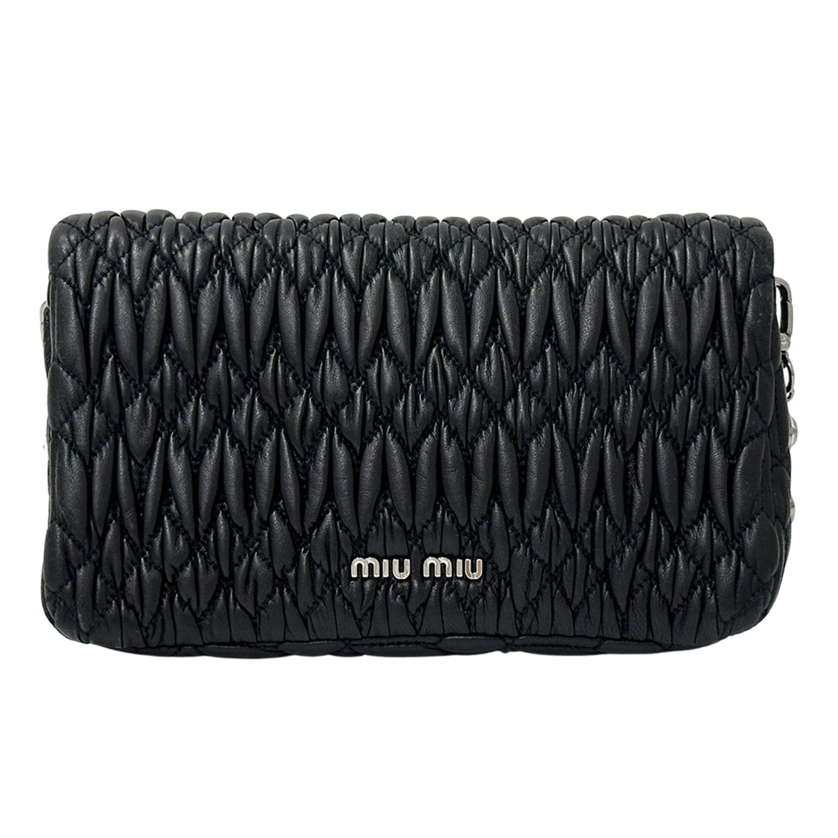 Miu Miu Black Leather Handbag Shoulder Bag (Pre-Owned)