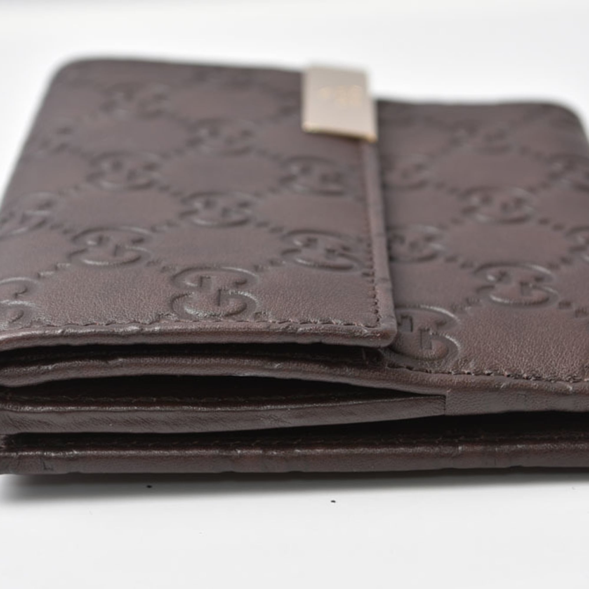 Gucci Dark Brown Leather Wallet (Bi-Fold) (Pre-Owned)