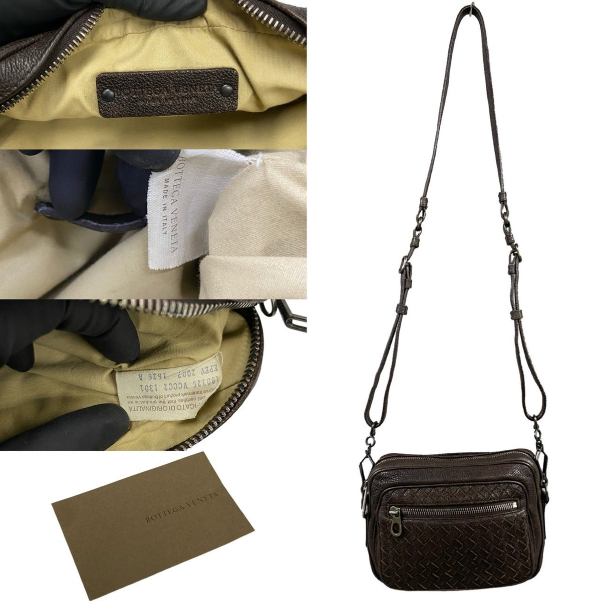 Bottega Veneta Brown Leather Pochette Shoulder Bag (Pre-Owned)