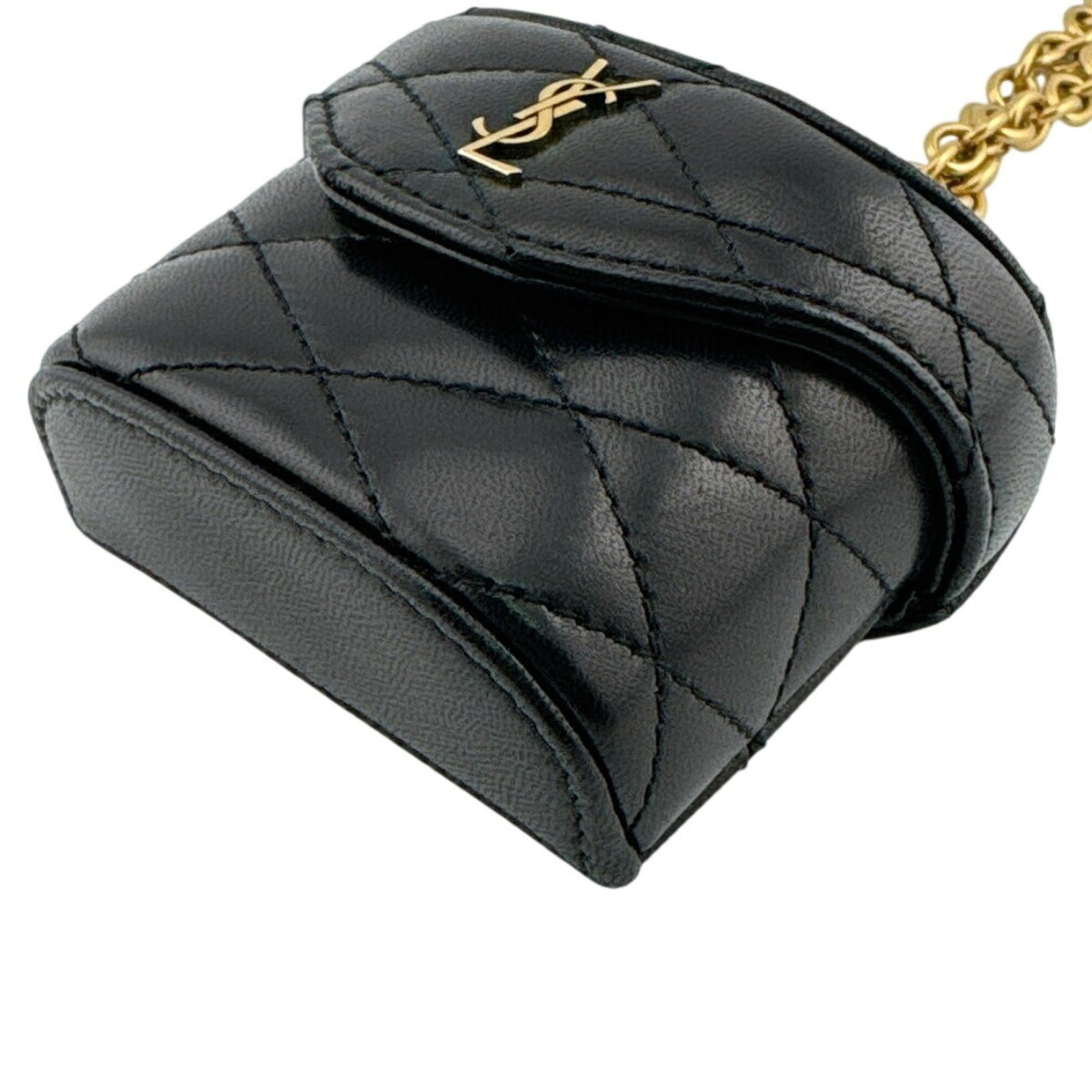 Yves Saint Laurent Black Leather Pouch (Pre-Owned)