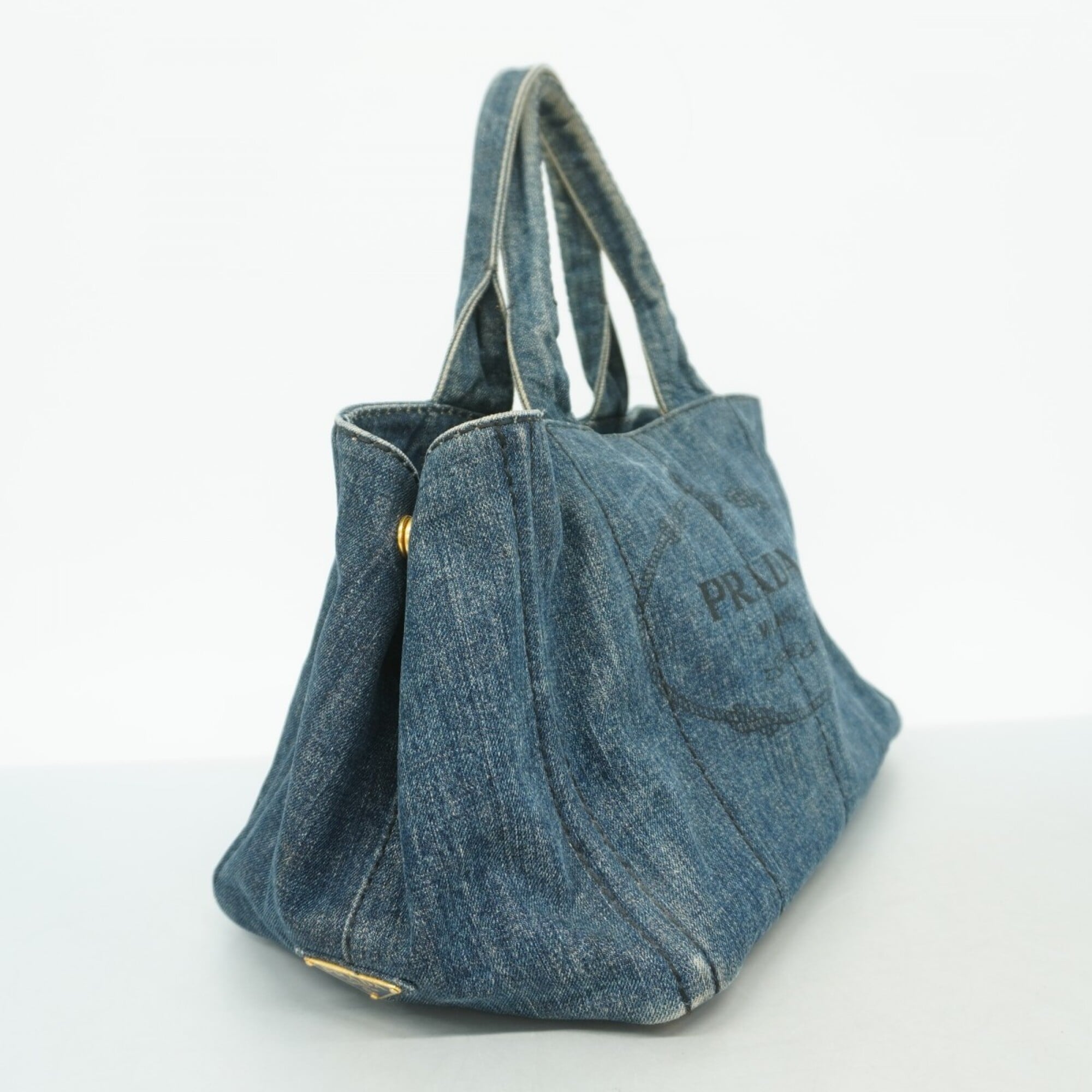 Prada Navy Denim Tote Bag (Pre-Owned)