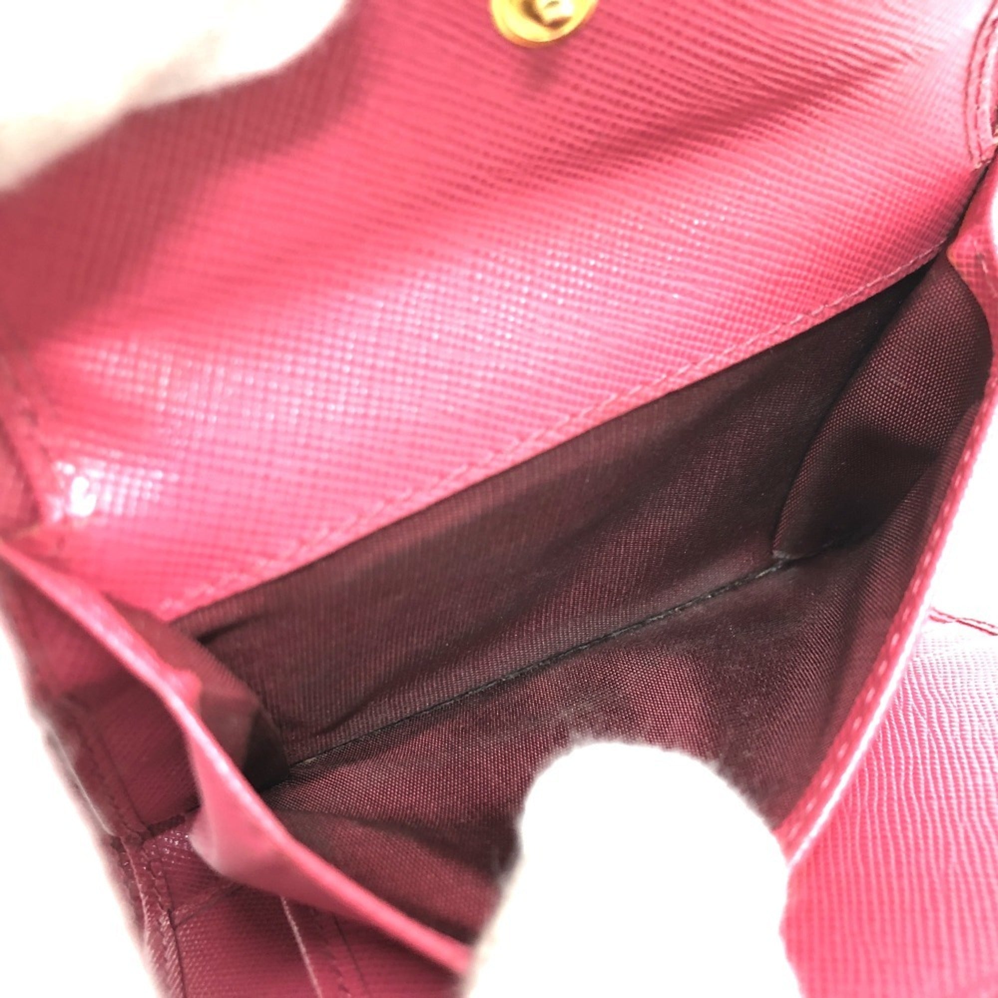 Prada Peonia Pink Saffiano Wallet (Tri-Fold) (Pre-Owned)