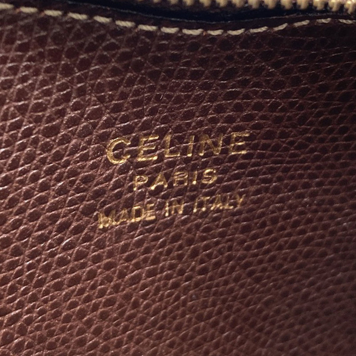 Celine Brown Leather Coin Purse/Coin Case (Pre-Owned)