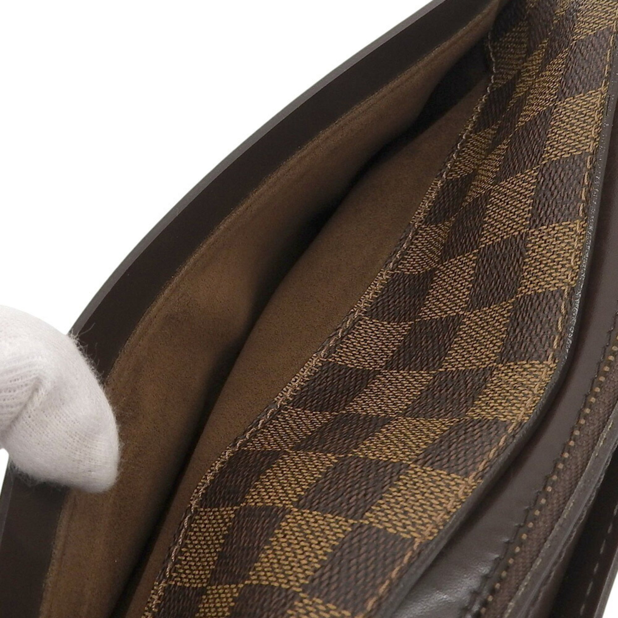 Louis Vuitton Damier Canvas Ebene Pvc Clutch Bag (Pre-Owned)