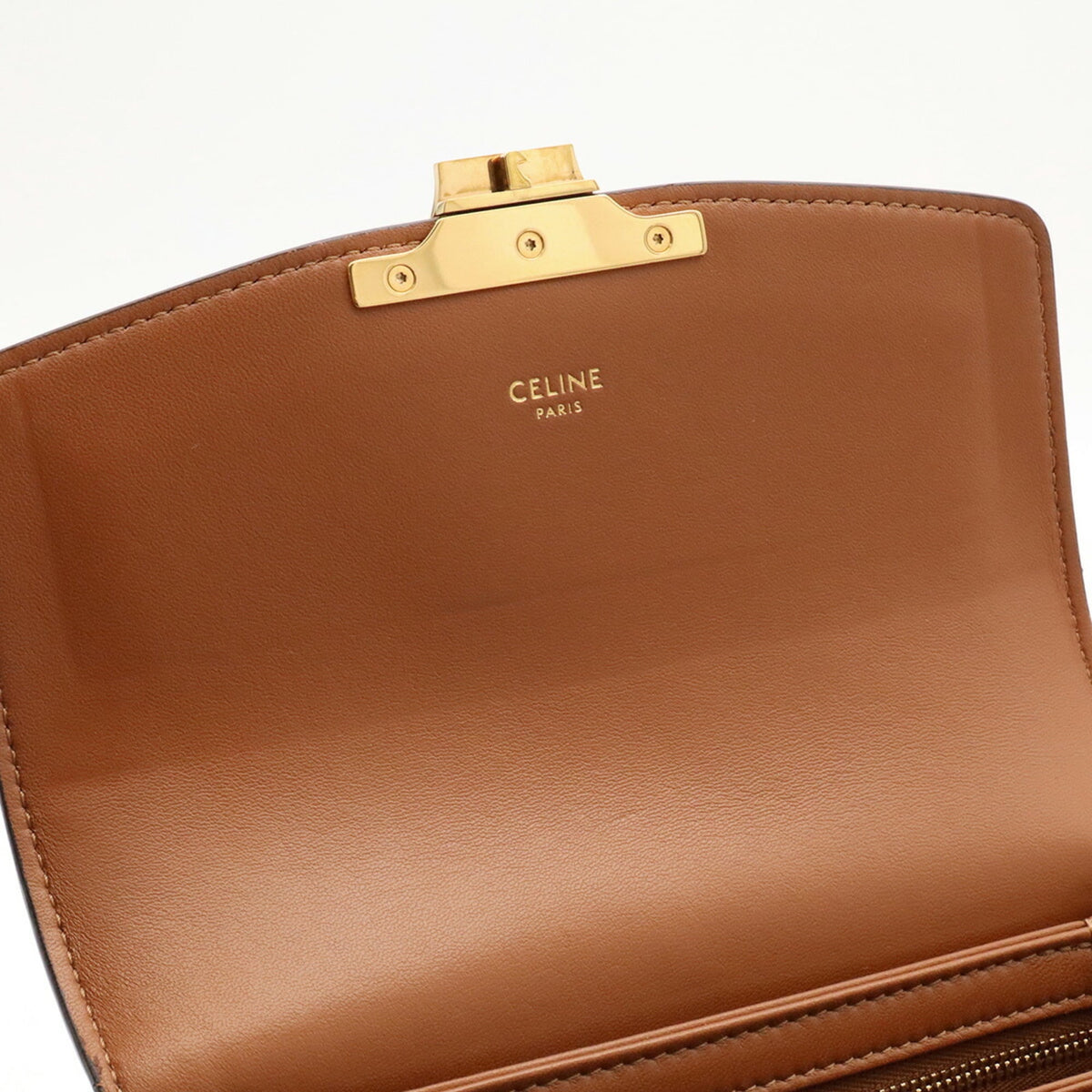 Celine Canvas Leather Handbag Pochette Shoulder Bag (Pre-Owned)