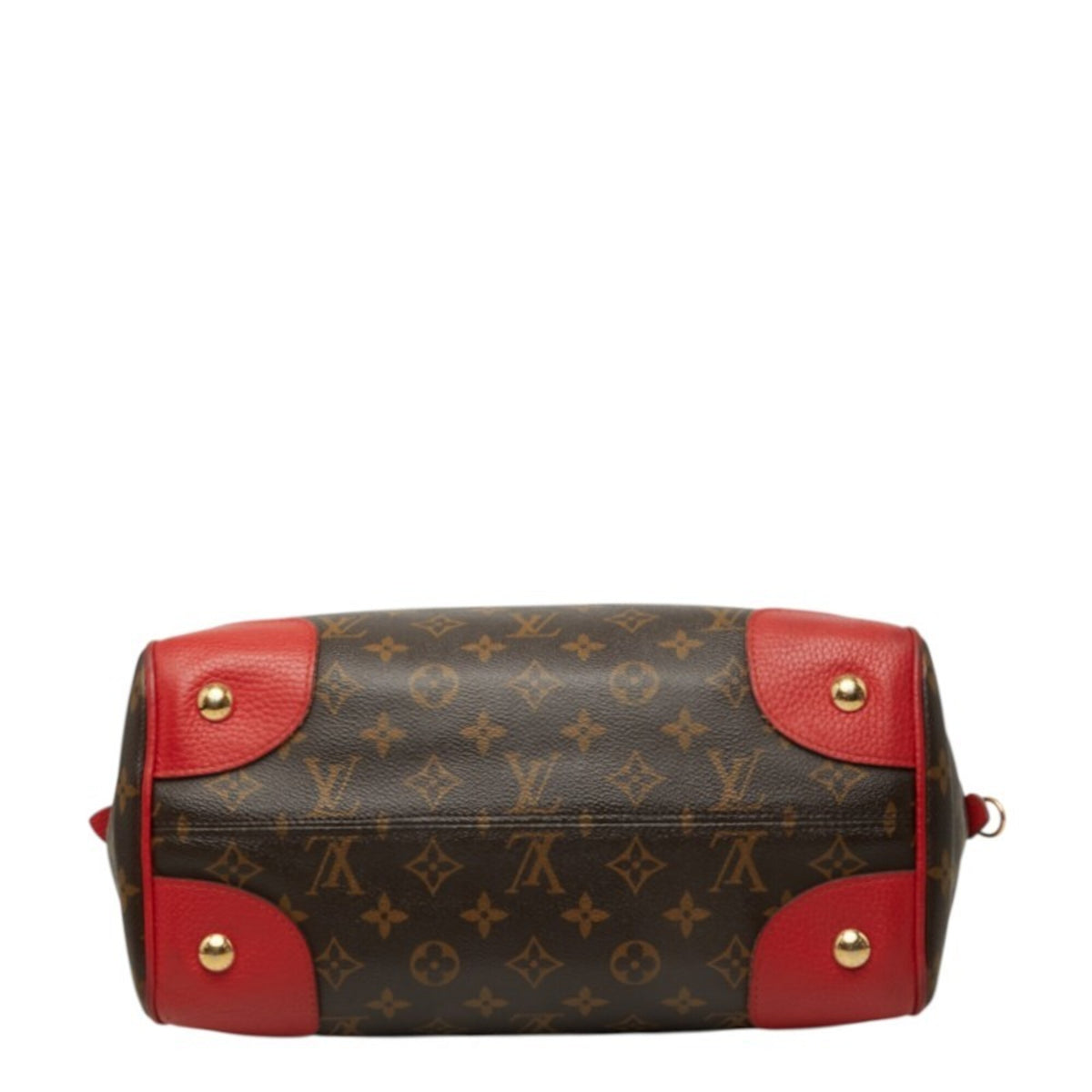 Louis Vuitton Brown Cerise Red Color Pvc Leather Shoulder Bag Tote Bag (Pre-Owned)