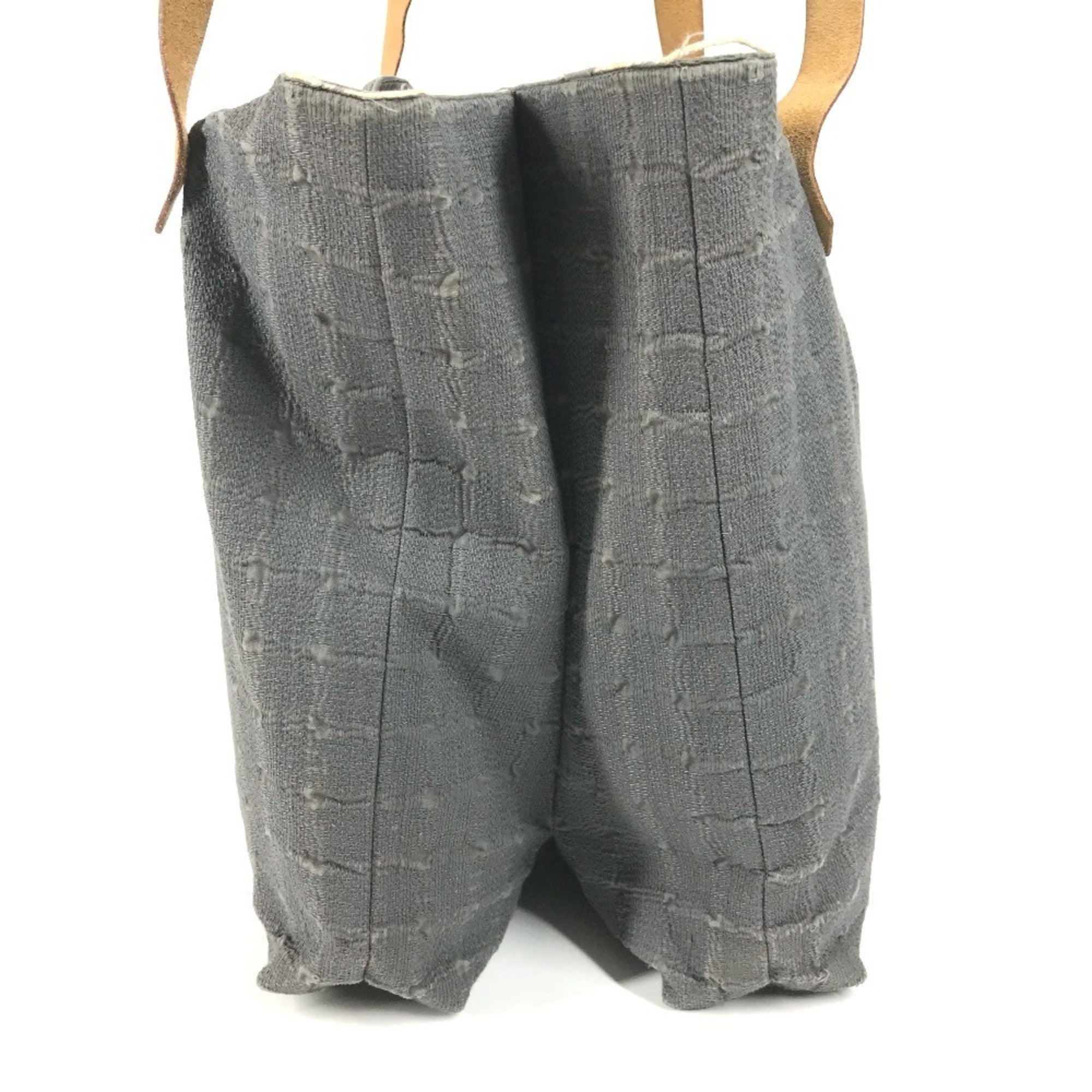 Hermes Ahmedabad Gray Cotton Shoulder Bag Tote Bag (Pre-Owned)
