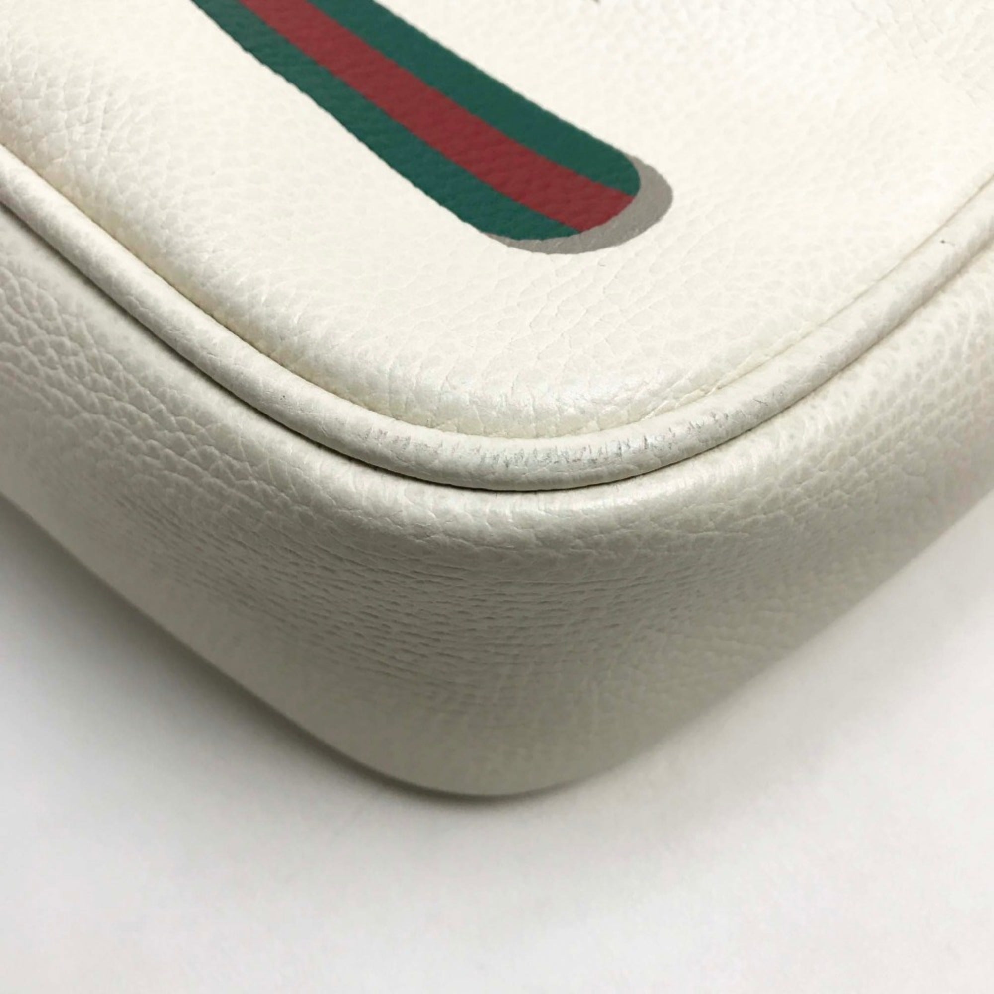 Gucci White Leather Shoulder Bag (Pre-Owned)
