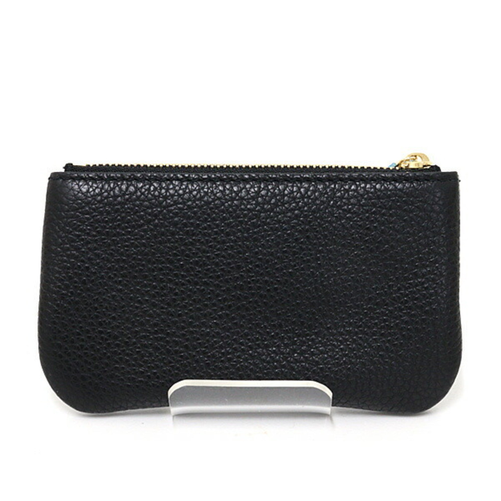 Salvatore Ferragamo Gancini Black Leather Coin Purse/Coin Case (Pre-Owned)