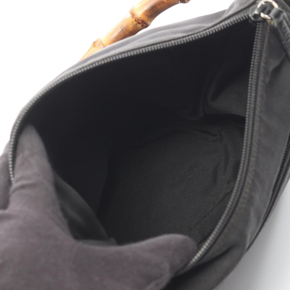 Gucci Black Canvas Leather Handbag Shoulder Bag (Pre-Owned)