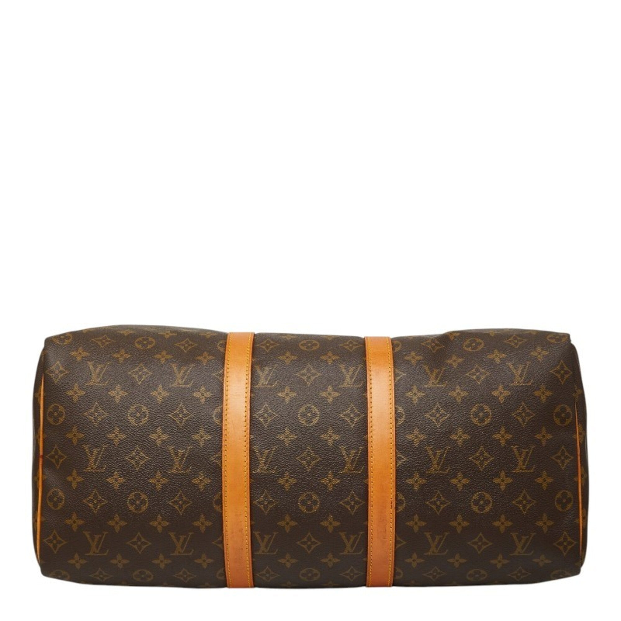Louis Vuitton Brown Pvc Leather Boston Bag (Pre-Owned)
