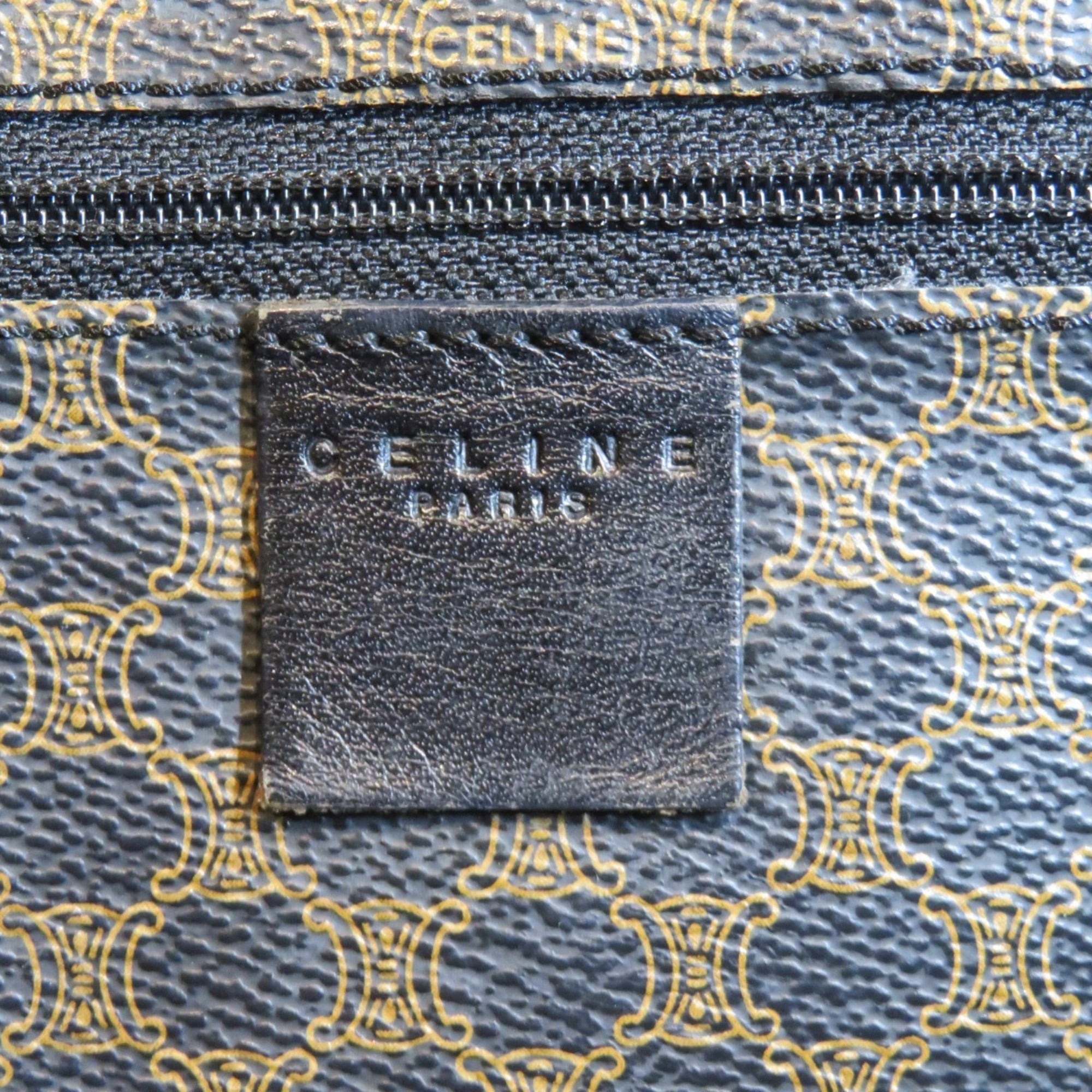 Celine Macadam Dark Brown Pvc Leather Tote Bag (Pre-Owned)