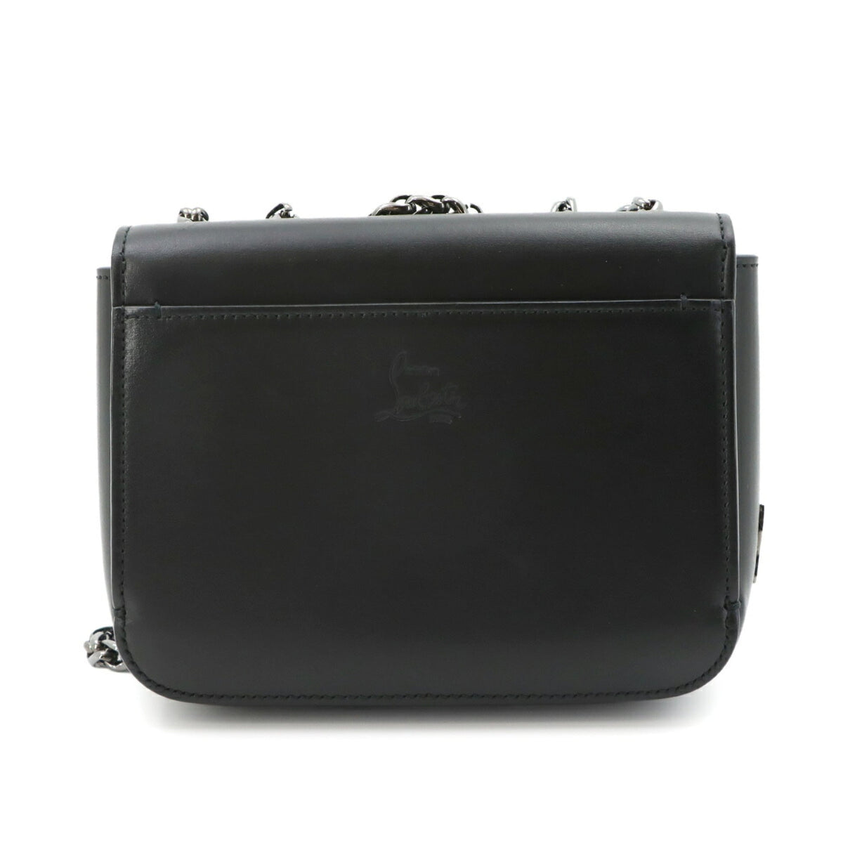 Christian Louboutin Black Leather Handbag Shoulder Bag (Pre-Owned)