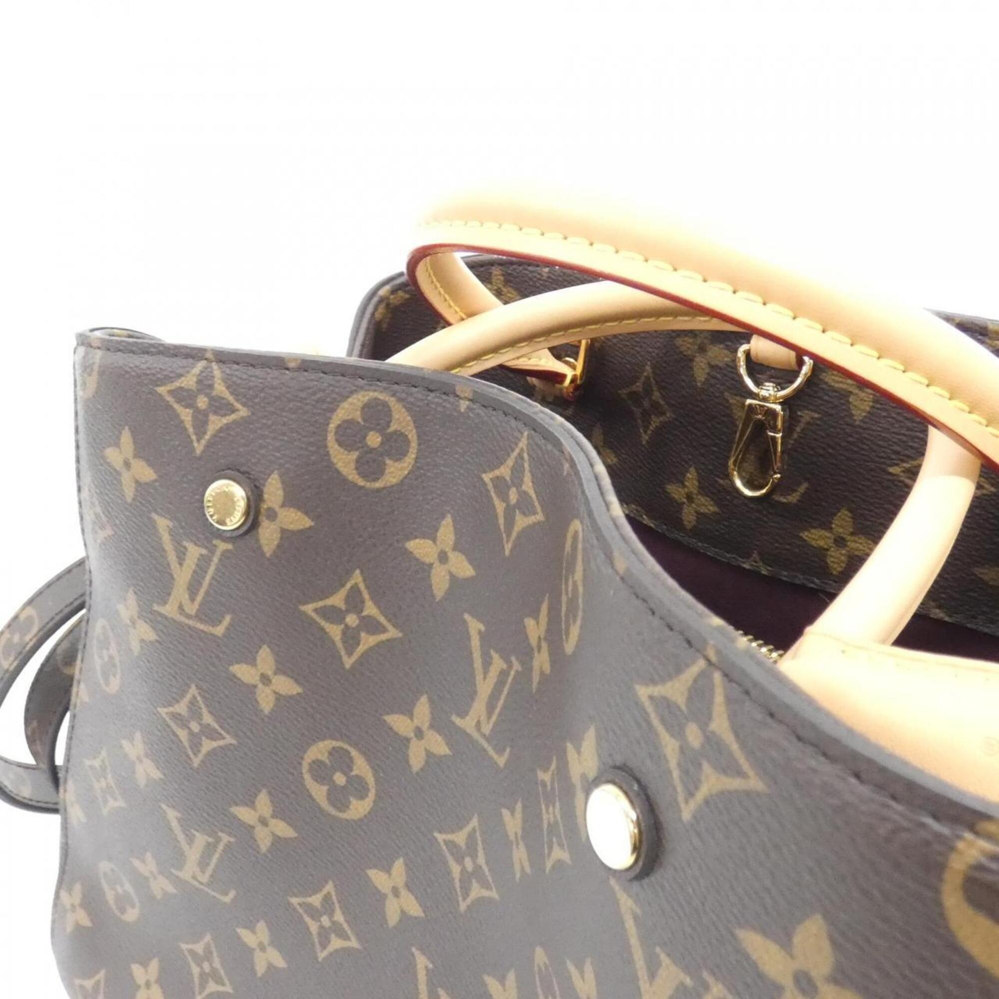 Louis Vuitton Marron Coated Canvas Handbag (Pre-Owned)