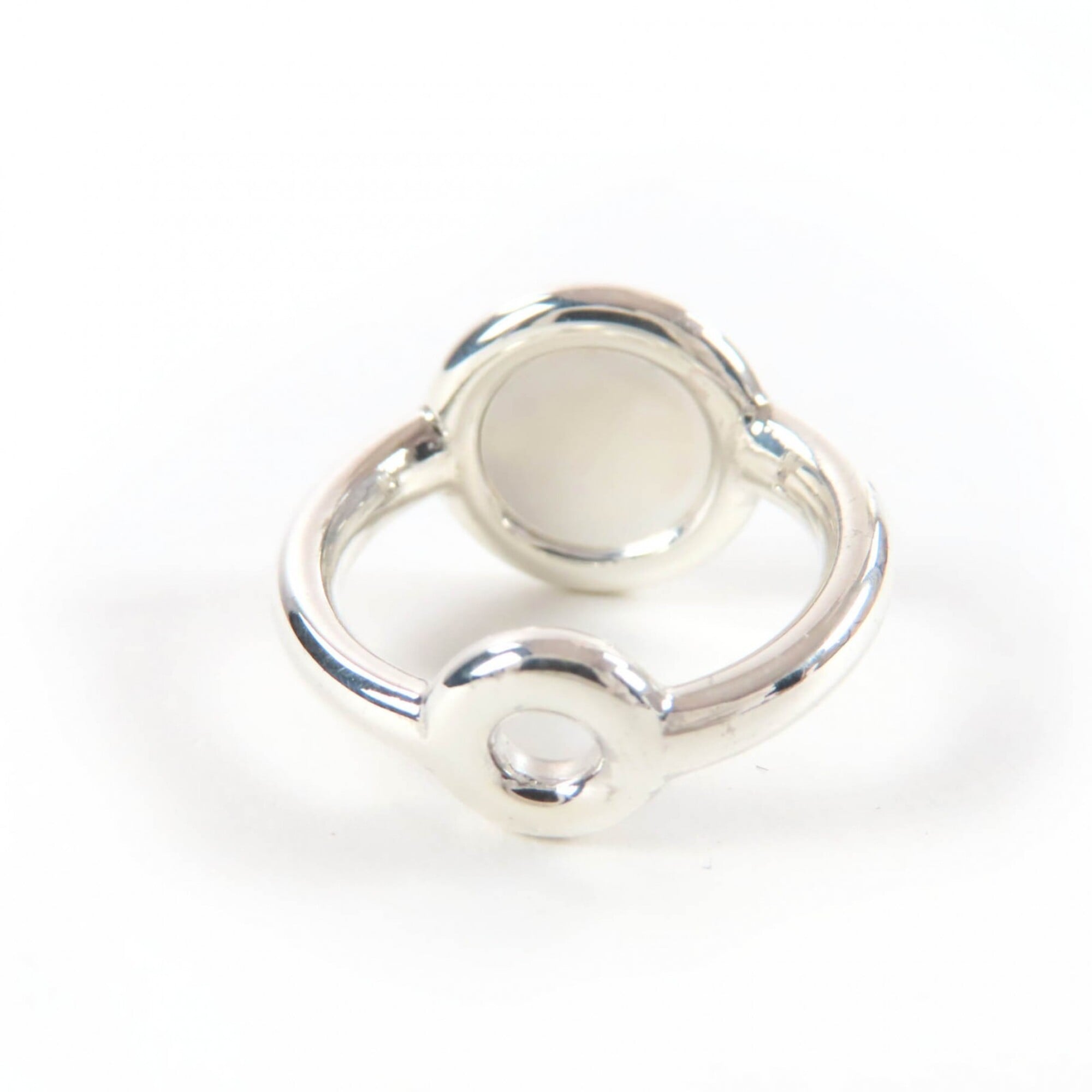Hermes Silver 925 Band Ring (Pre-Owned)