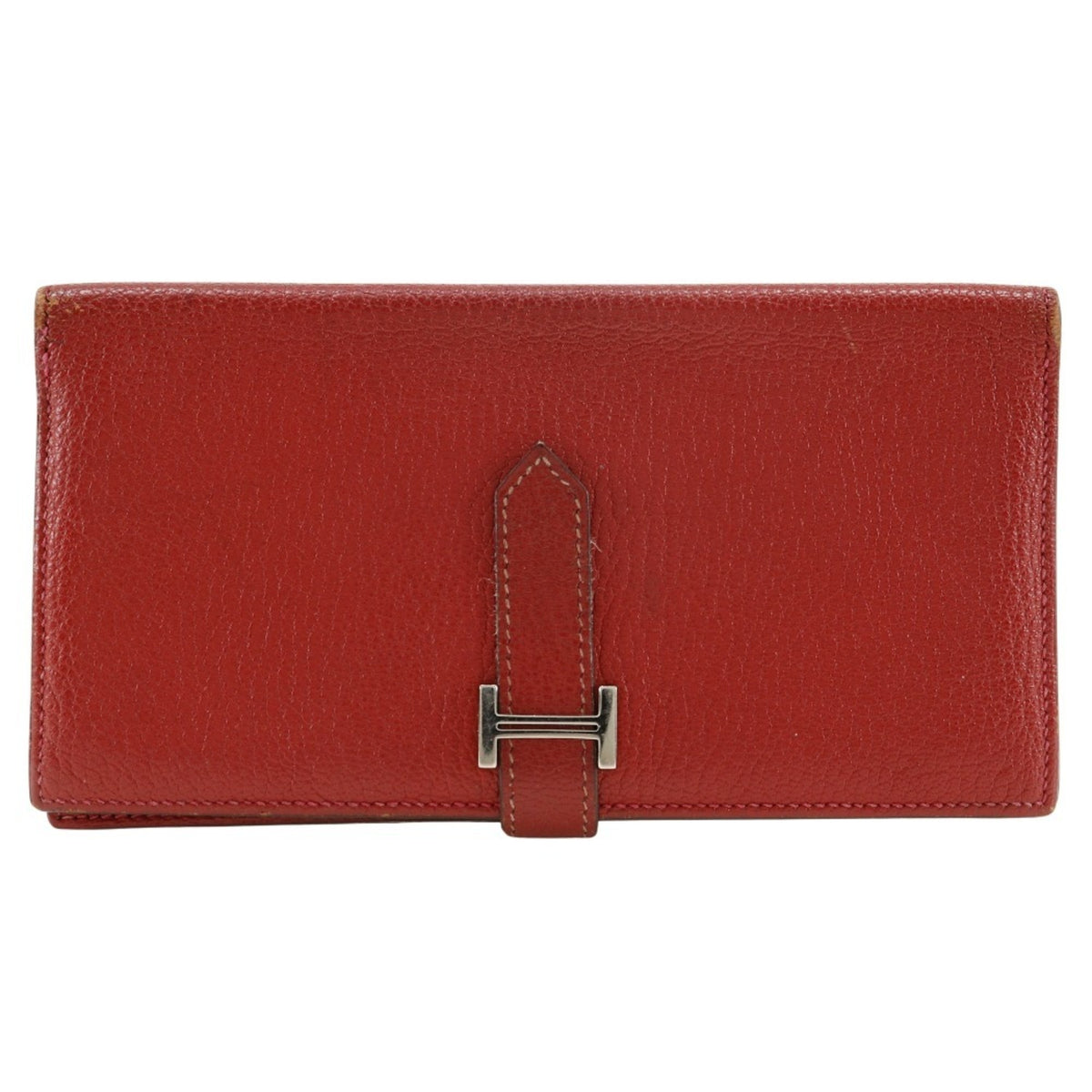 Hermes Red Color Wallet (Bi-Fold) (Pre-Owned)