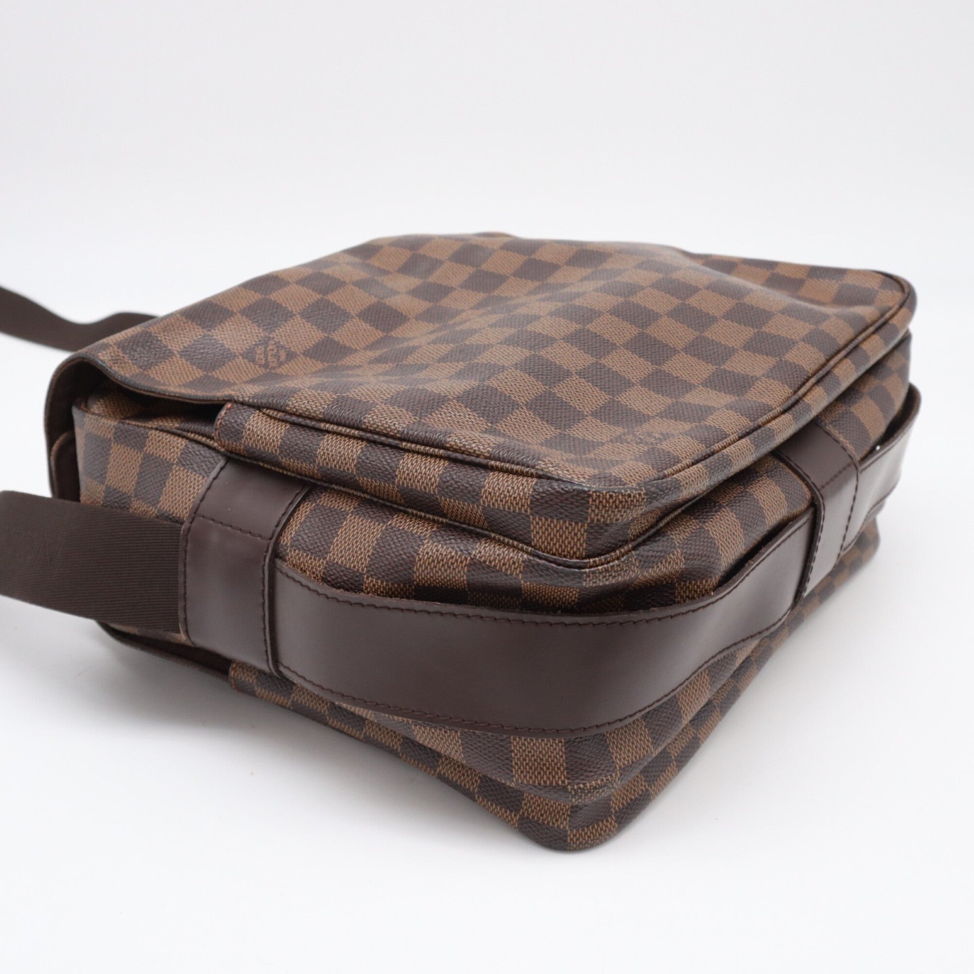 Louis Vuitton Beige Brown Damier Canvas Coated Canvas Leather Shoulder Bag (Pre-Owned)