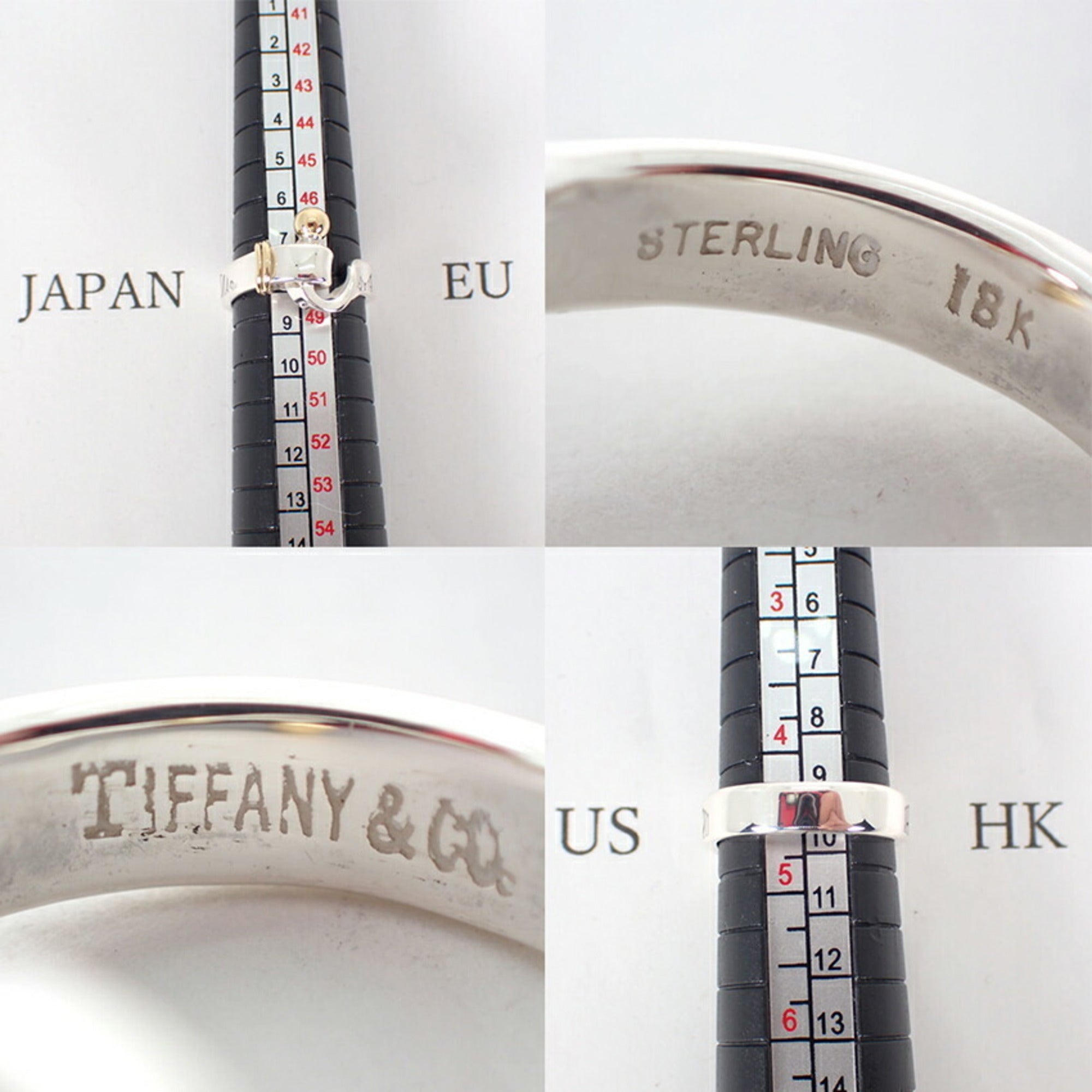 Tiffany Yellow Gold (18K) Sterling Silver 925 Band Ring (Pre-Owned)