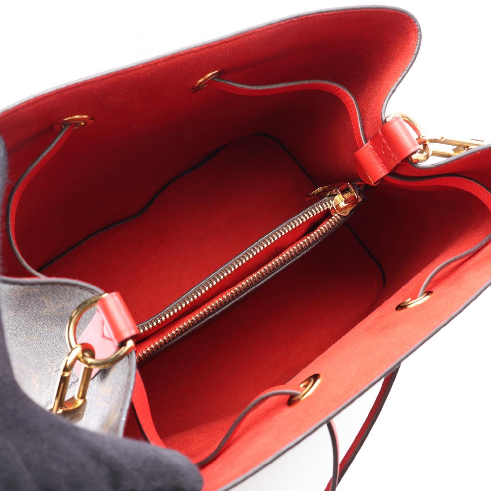 Louis Vuitton Brown Coquelicots Red Color Coated Canvas Pvc Monogram Leather Handbag Shoulder Bag (Pre-Owned)