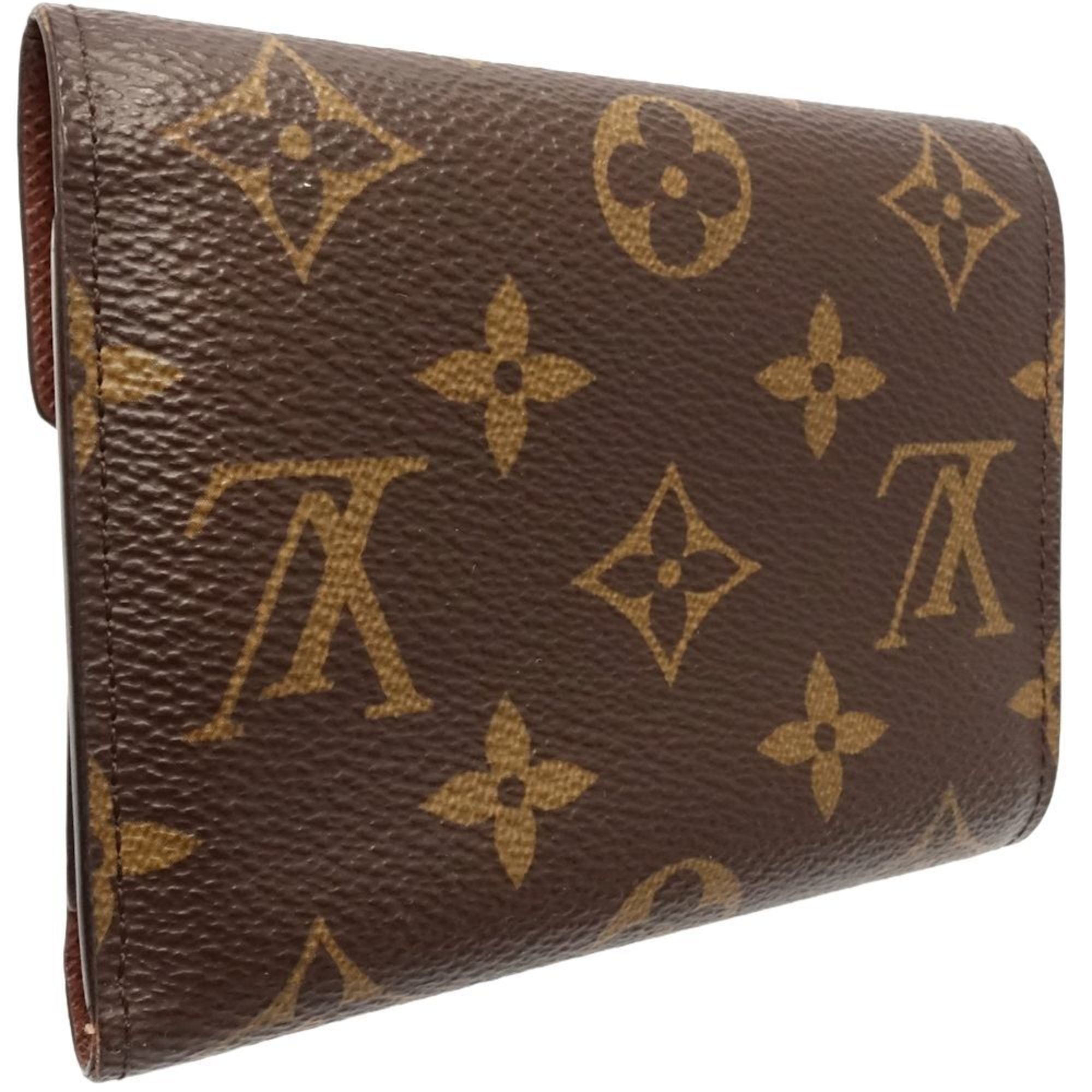 Louis Vuitton Brown Canvas Wallet (Tri-Fold) (Pre-Owned)