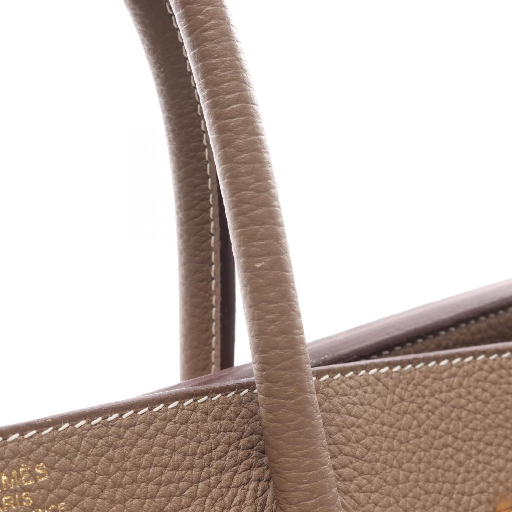 Hermes Gray Togo Leather Handbag (Pre-Owned)