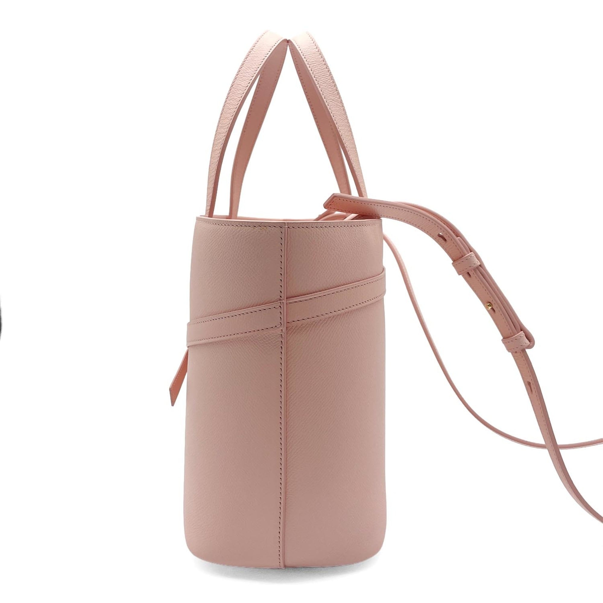 Salvatore Ferragamo Pink Leather Shoulder Bag Tote Bag (Pre-Owned)