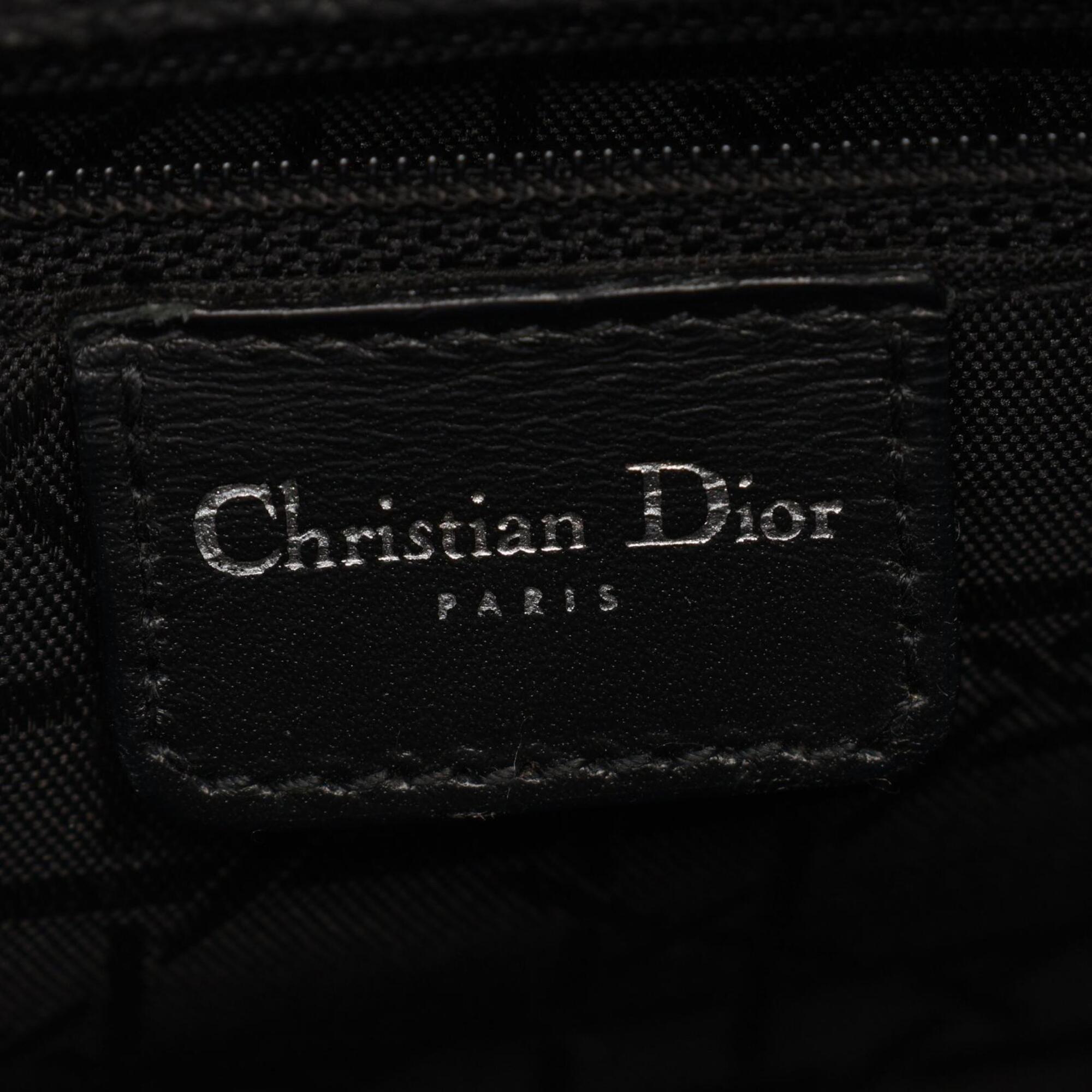 Christian Dior Black Denim Leather Handbag (Pre-Owned)