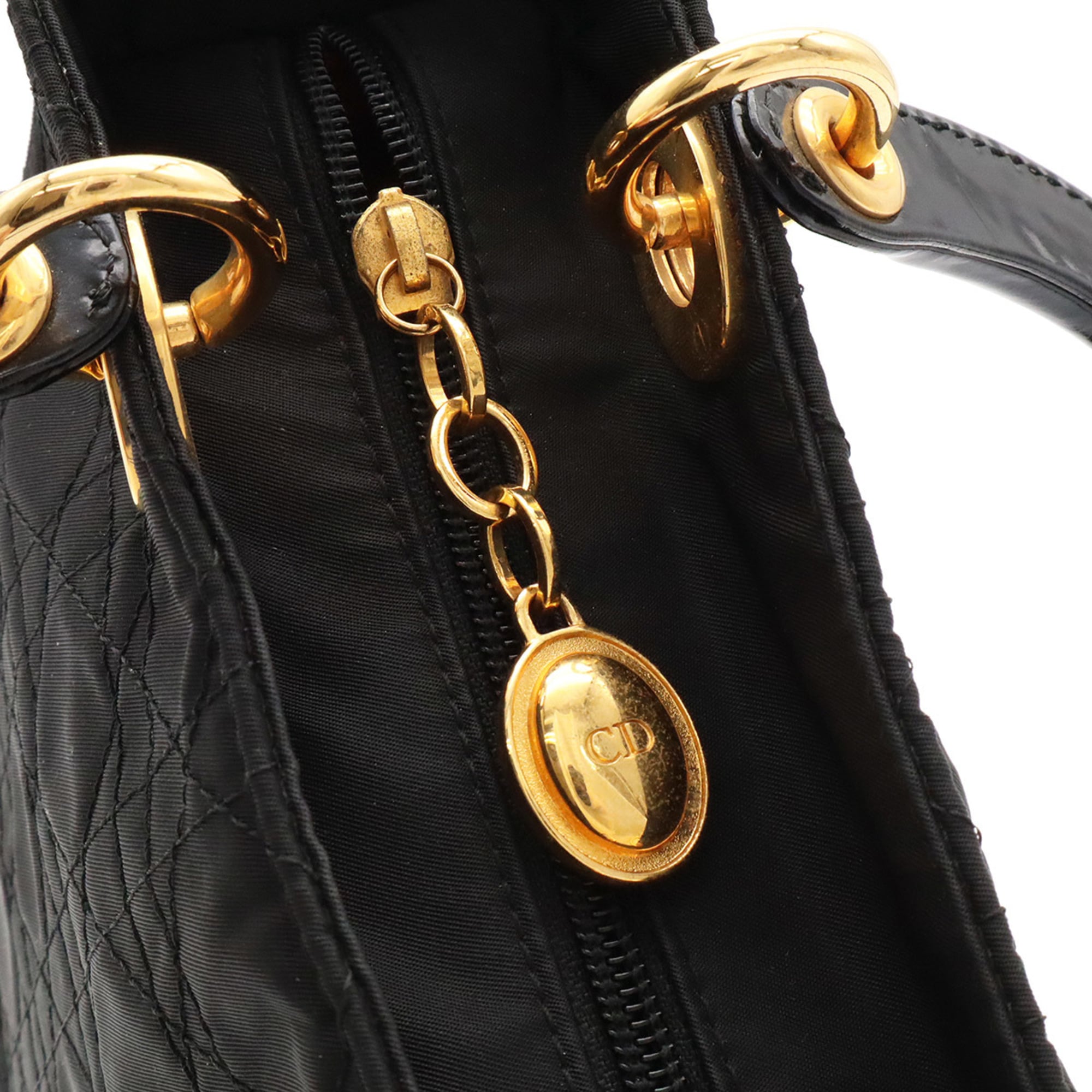 Christian Dior Black Nylon Handbag Tote Bag (Pre-Owned)