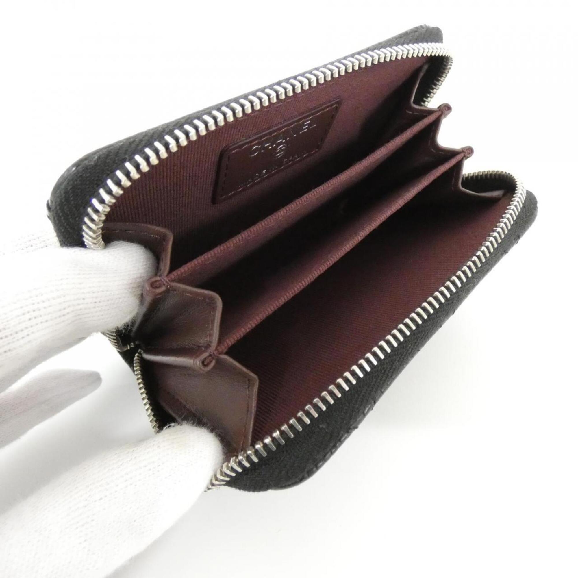 Chanel Black Grained Calfskin Coin Purse/Coin Case (Pre-Owned)