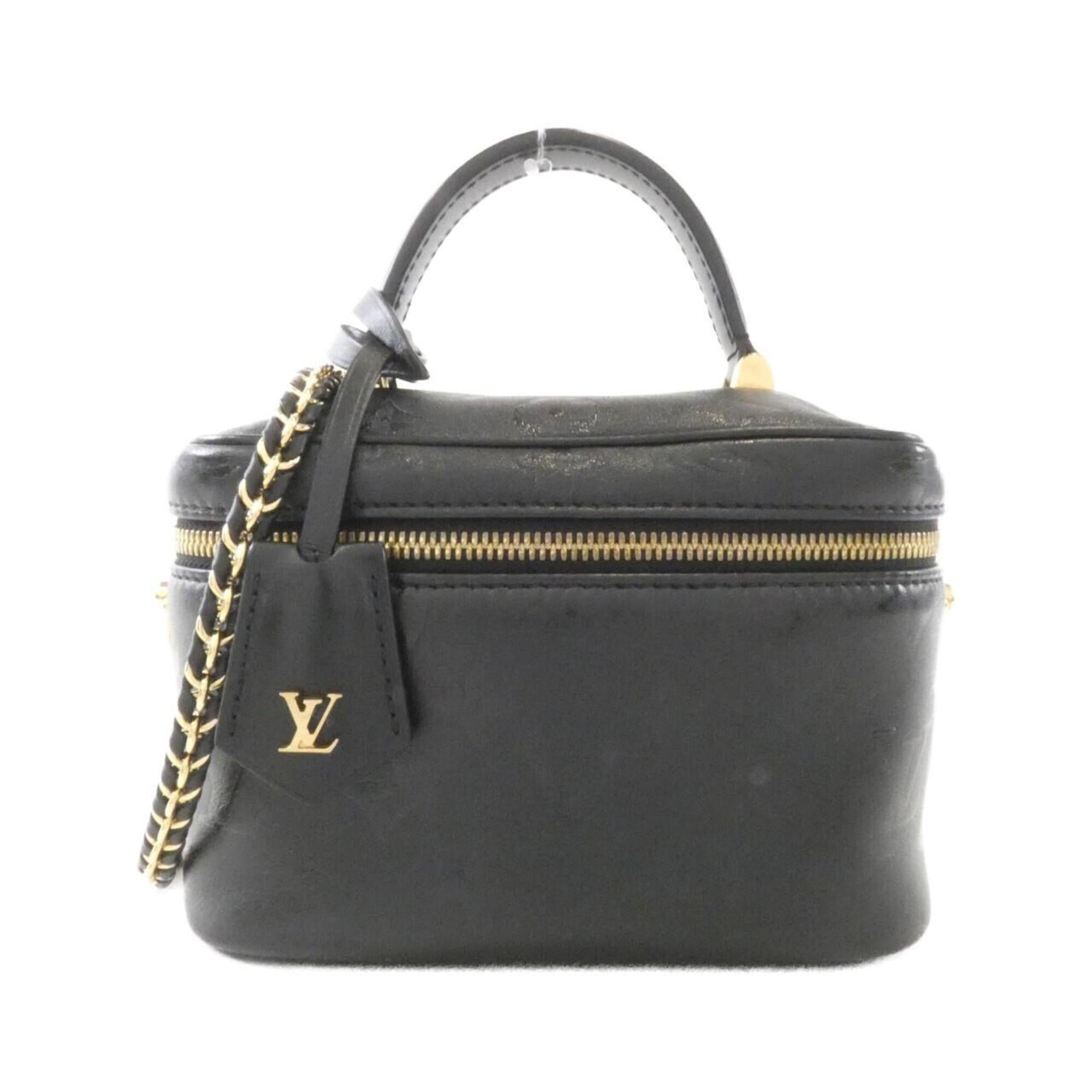 Louis Vuitton Black Leather Handbag (Pre-Owned)