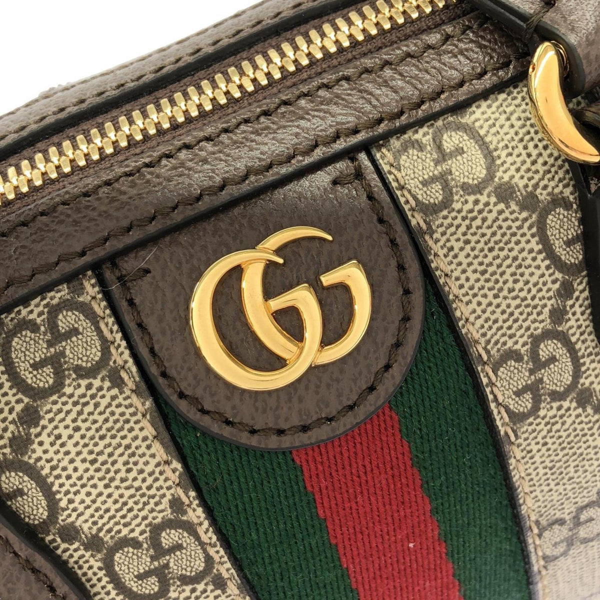 Gucci Beige Brown Gg Supreme Boston Bag (Pre-Owned)