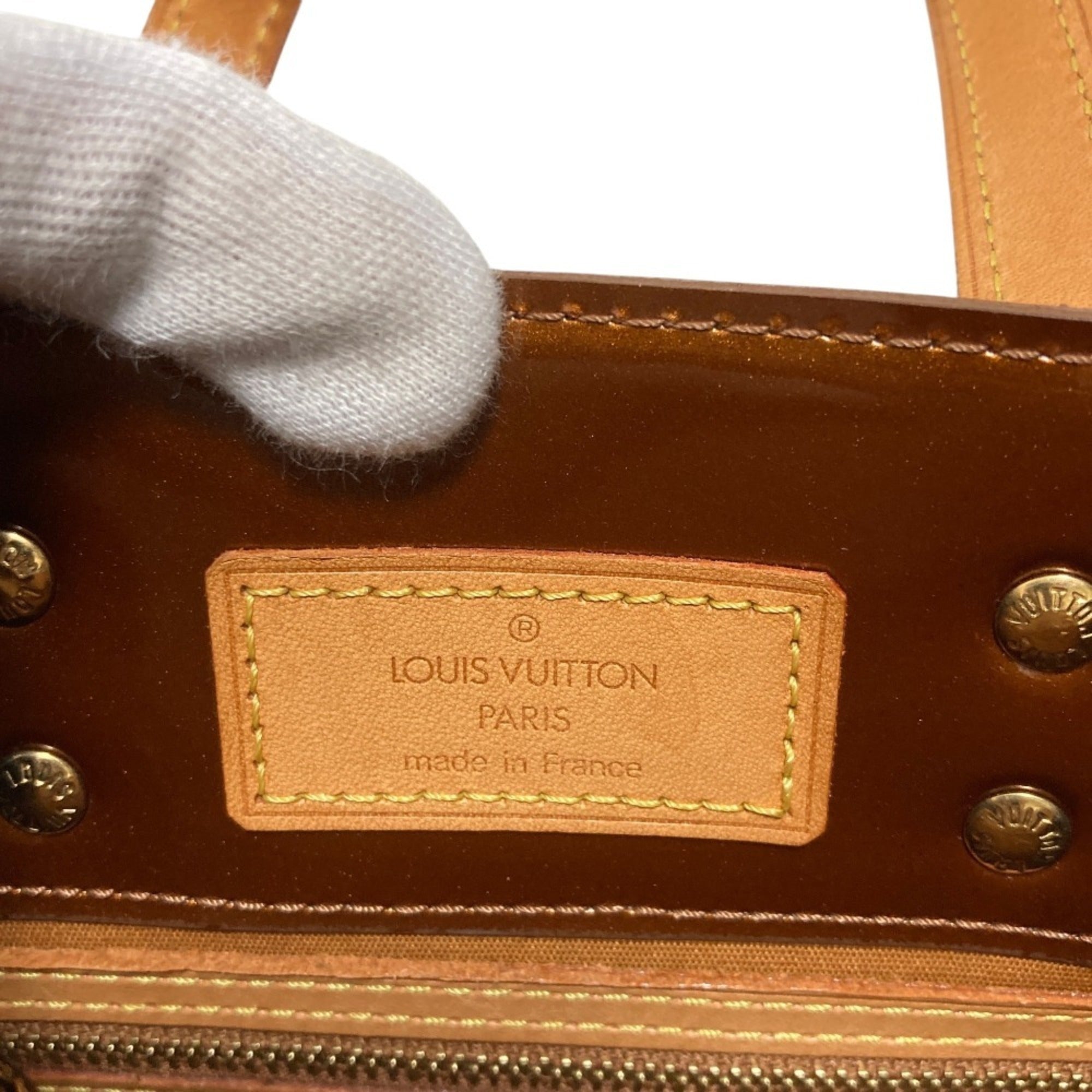 Louis Vuitton Bronze Monogram Vernis Handbag (Pre-Owned)