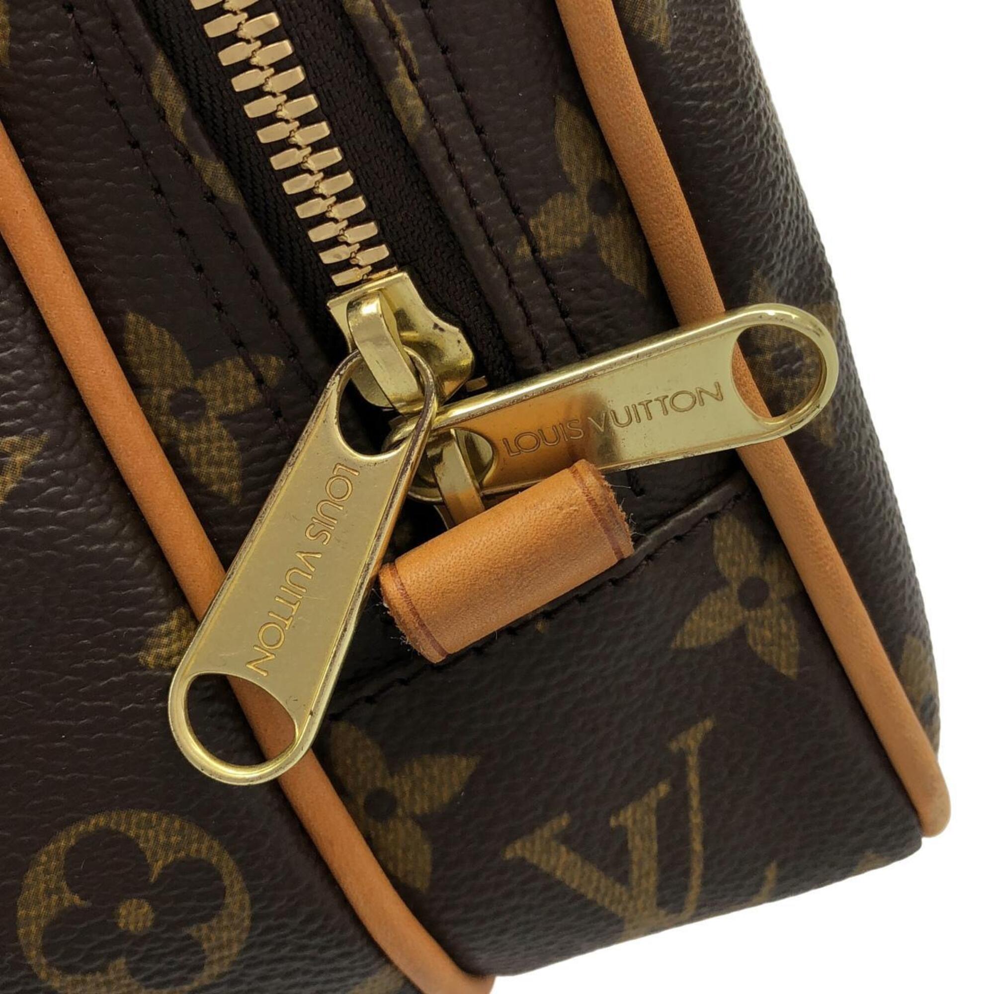 Louis Vuitton Monogram Marron Coated Canvas Shoulder Bag (Pre-Owned)