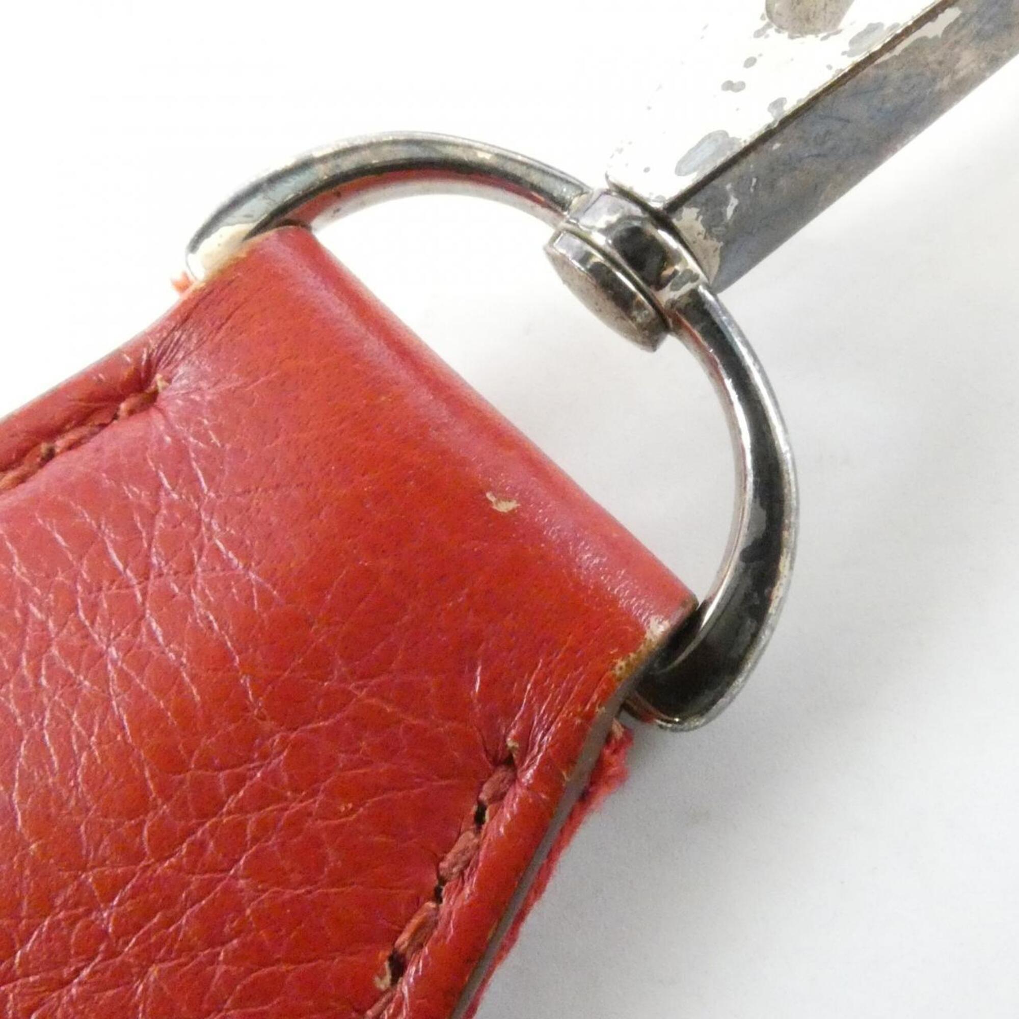 Hermes Red Color Taurillon Clemence Leather Shoulder Bag (Pre-Owned)