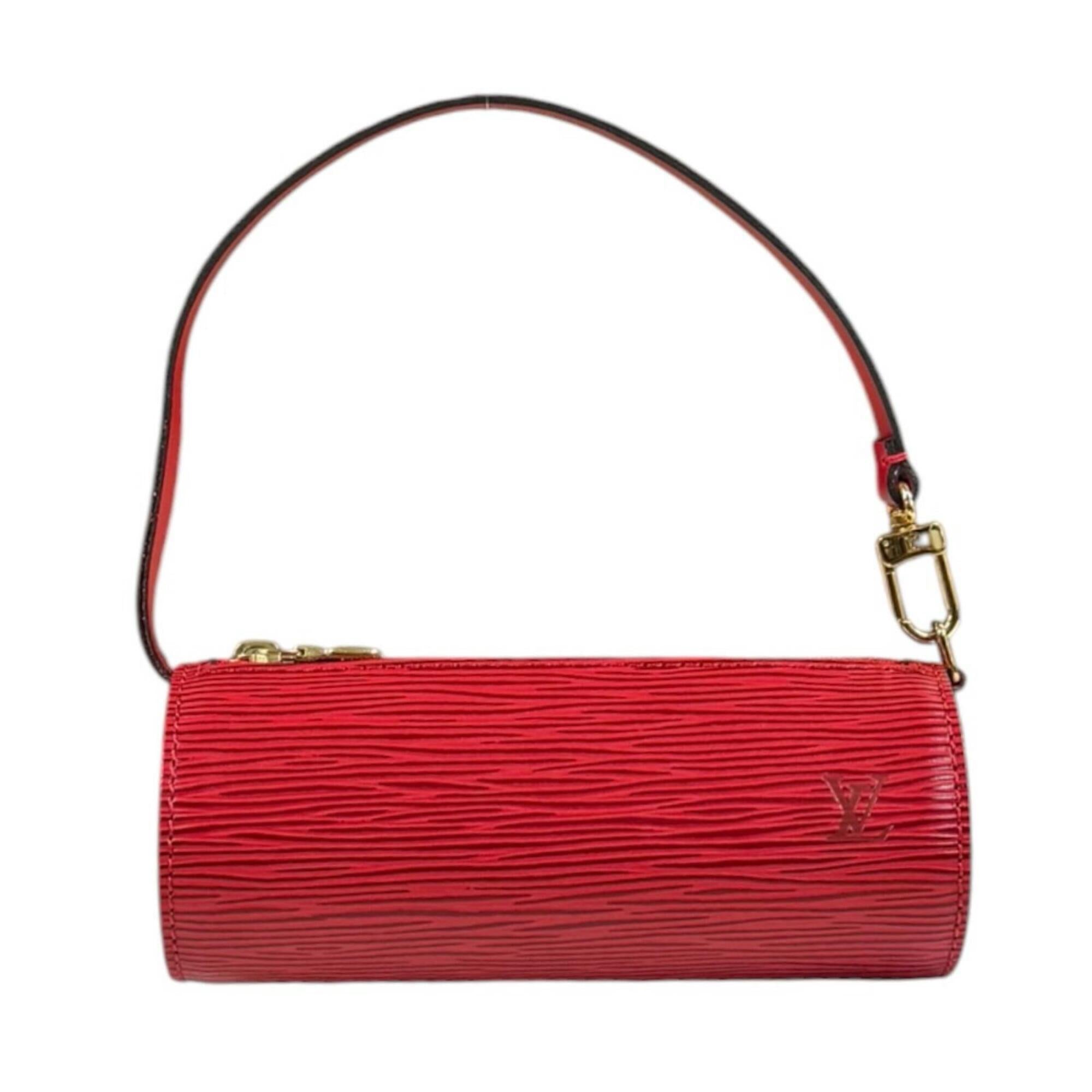 Louis Vuitton Castilian Red Red Color Epi Leather Handbag (Pre-Owned)