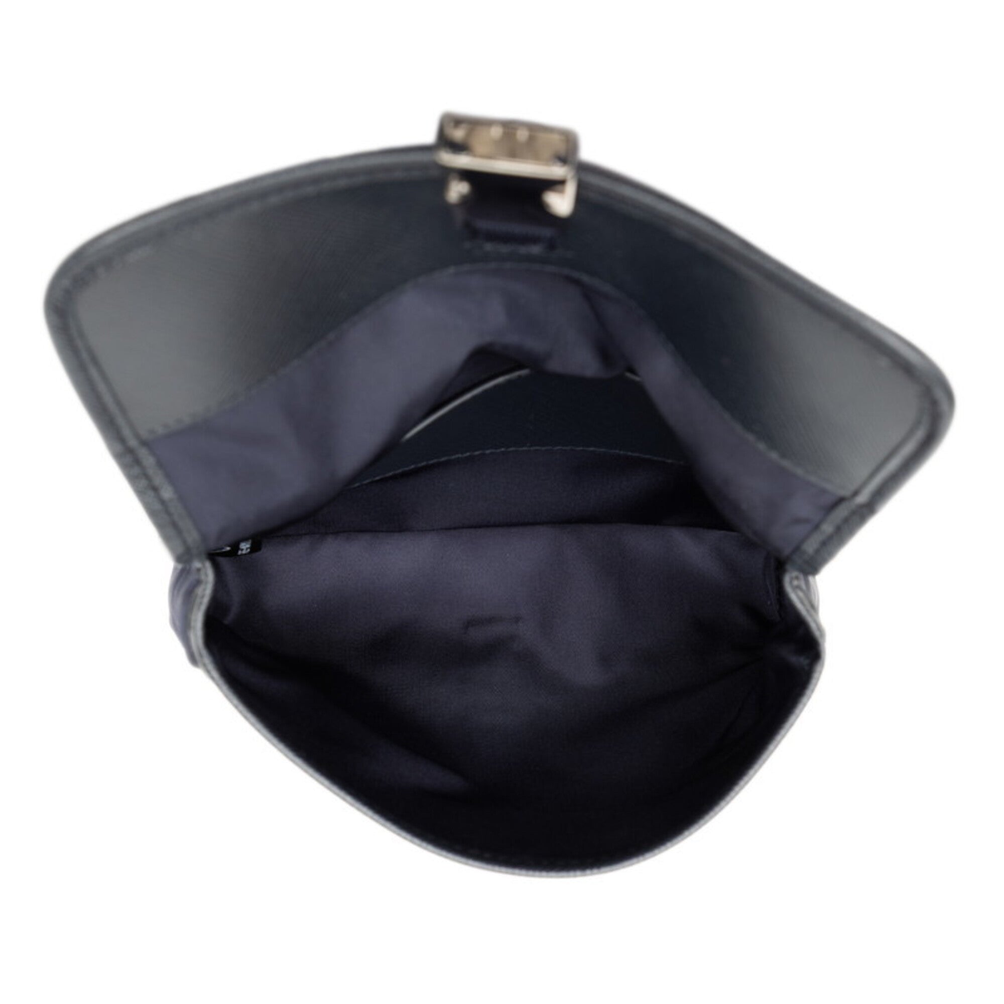 Prada Navy Nylon Leather Shoulder Bag (Pre-Owned)