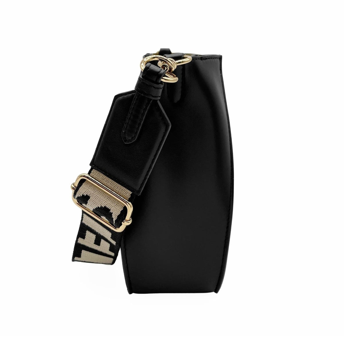 Stella Mccartney Black Faux Leather Shoulder Bag (Pre-Owned)