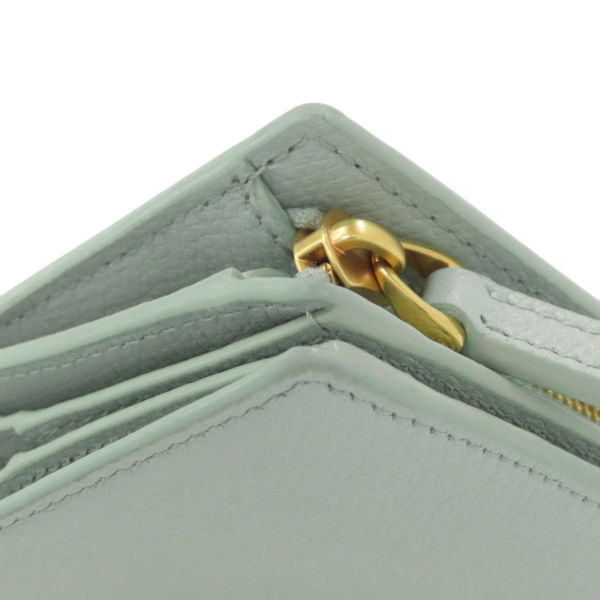 Valentino Light Green Leather Wallet (Bi-Fold) (Pre-Owned)
