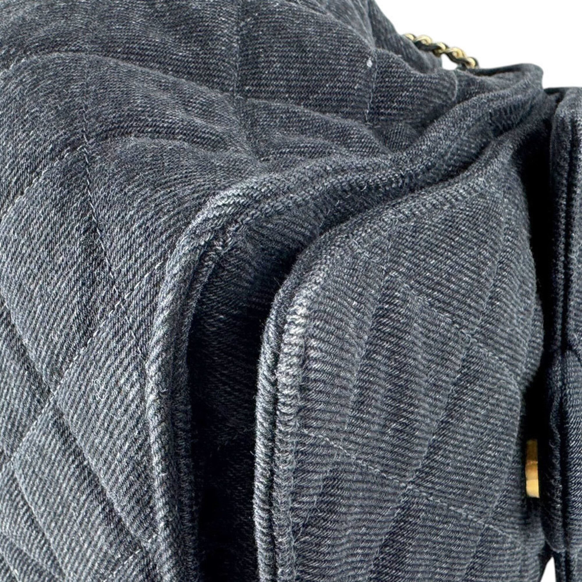 Chanel Black Denim Shoulder Bag (Pre-Owned)