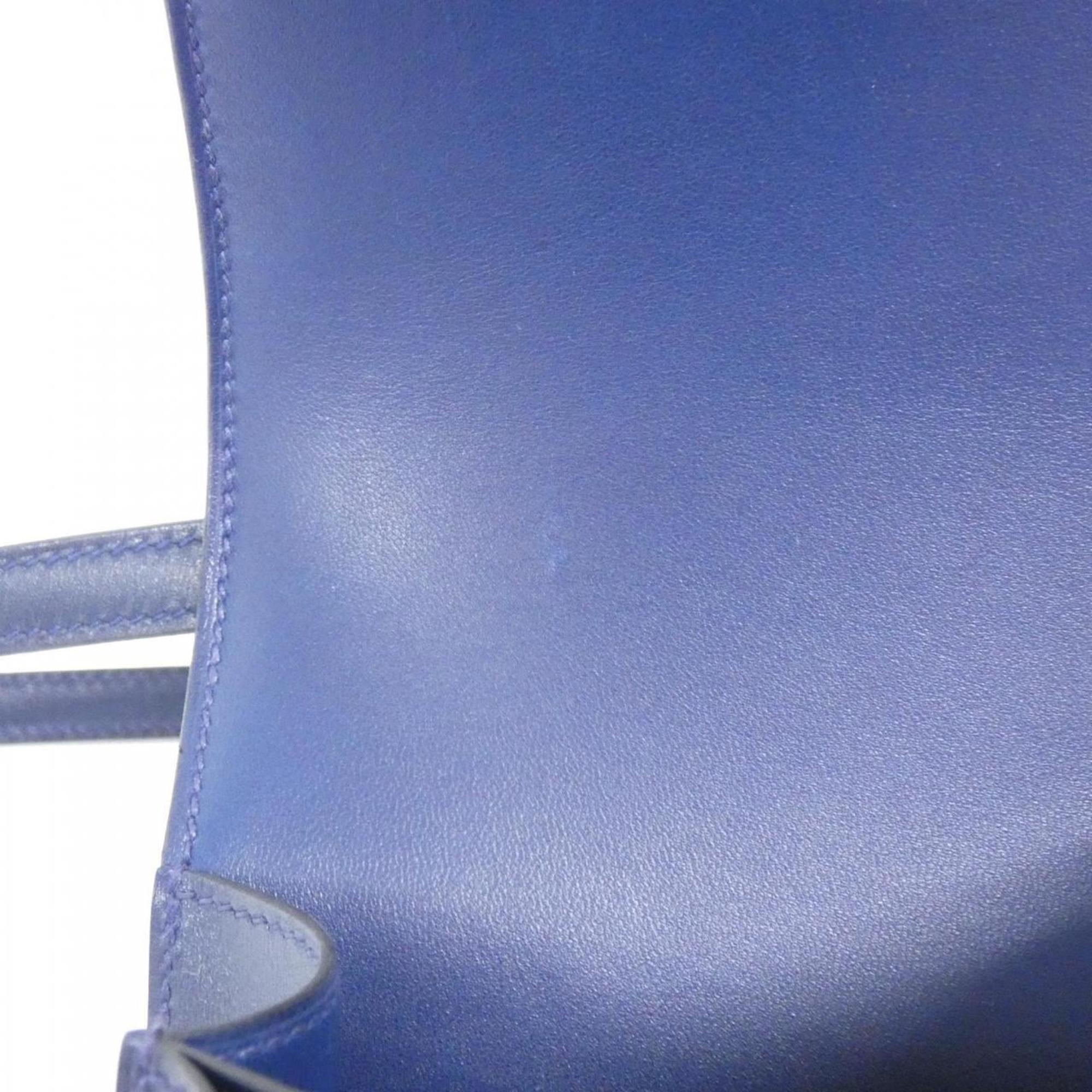 Hermes Constance Blue Box Calf Leather Shoulder Bag (Pre-Owned)
