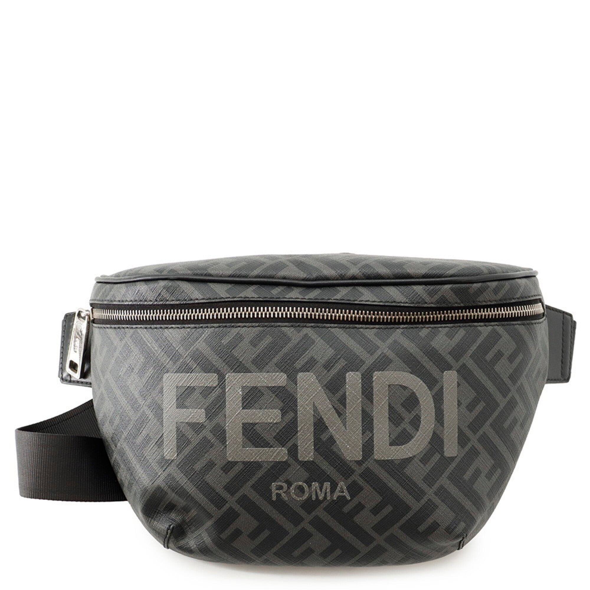 Fendi Zucca Gray Pvc Handbag Sling Bag (Pre-Owned)