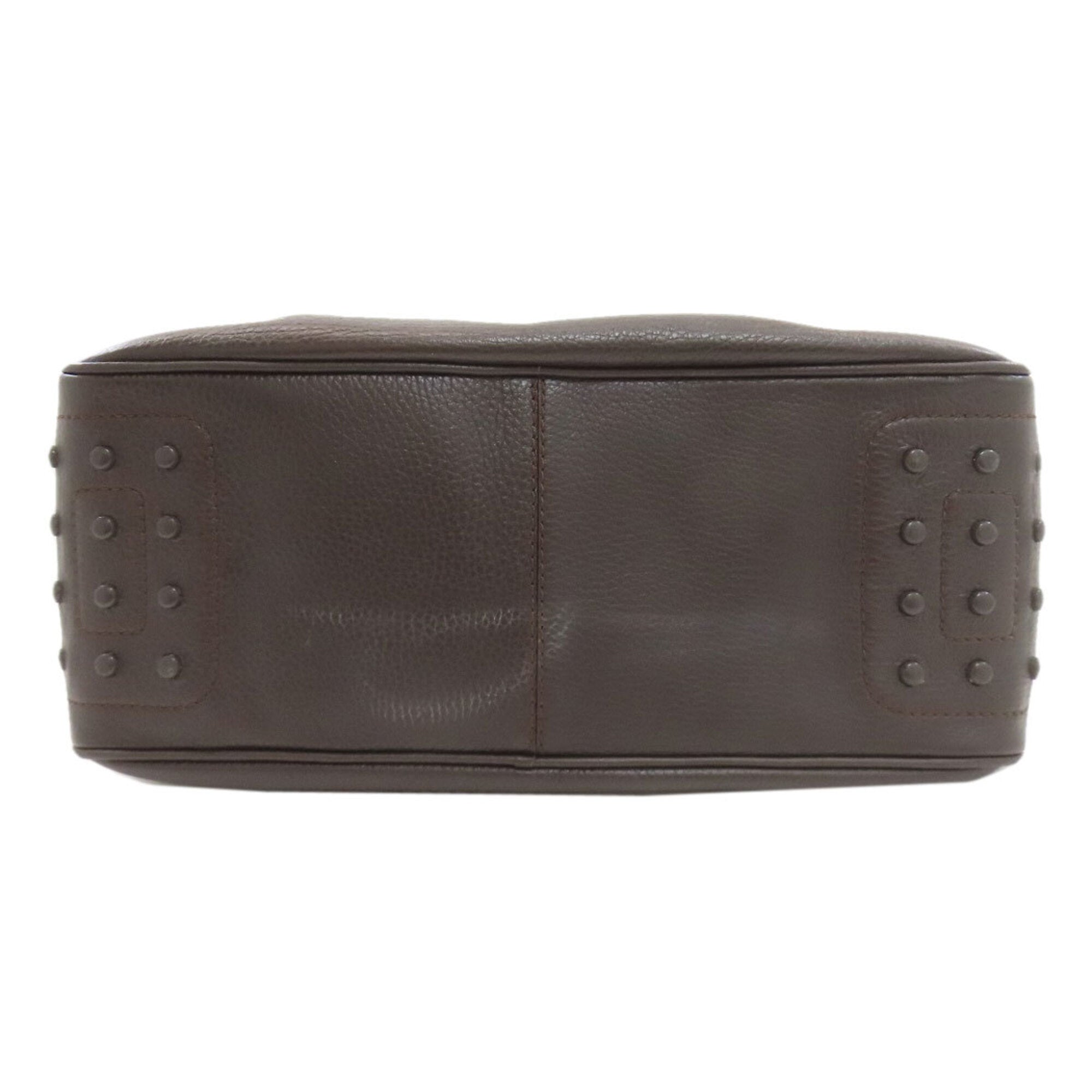 Tod's Dark Brown Leather Handbag (Pre-Owned)
