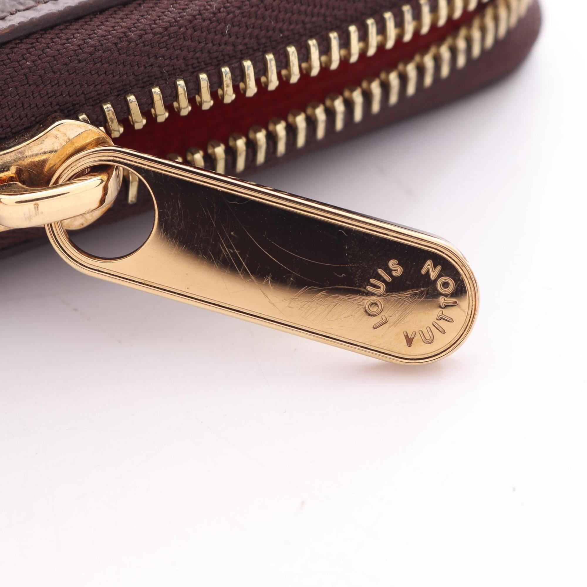 Louis Vuitton Brown Red Color Pvc Long Wallet (Bi-Fold) (Pre-Owned)